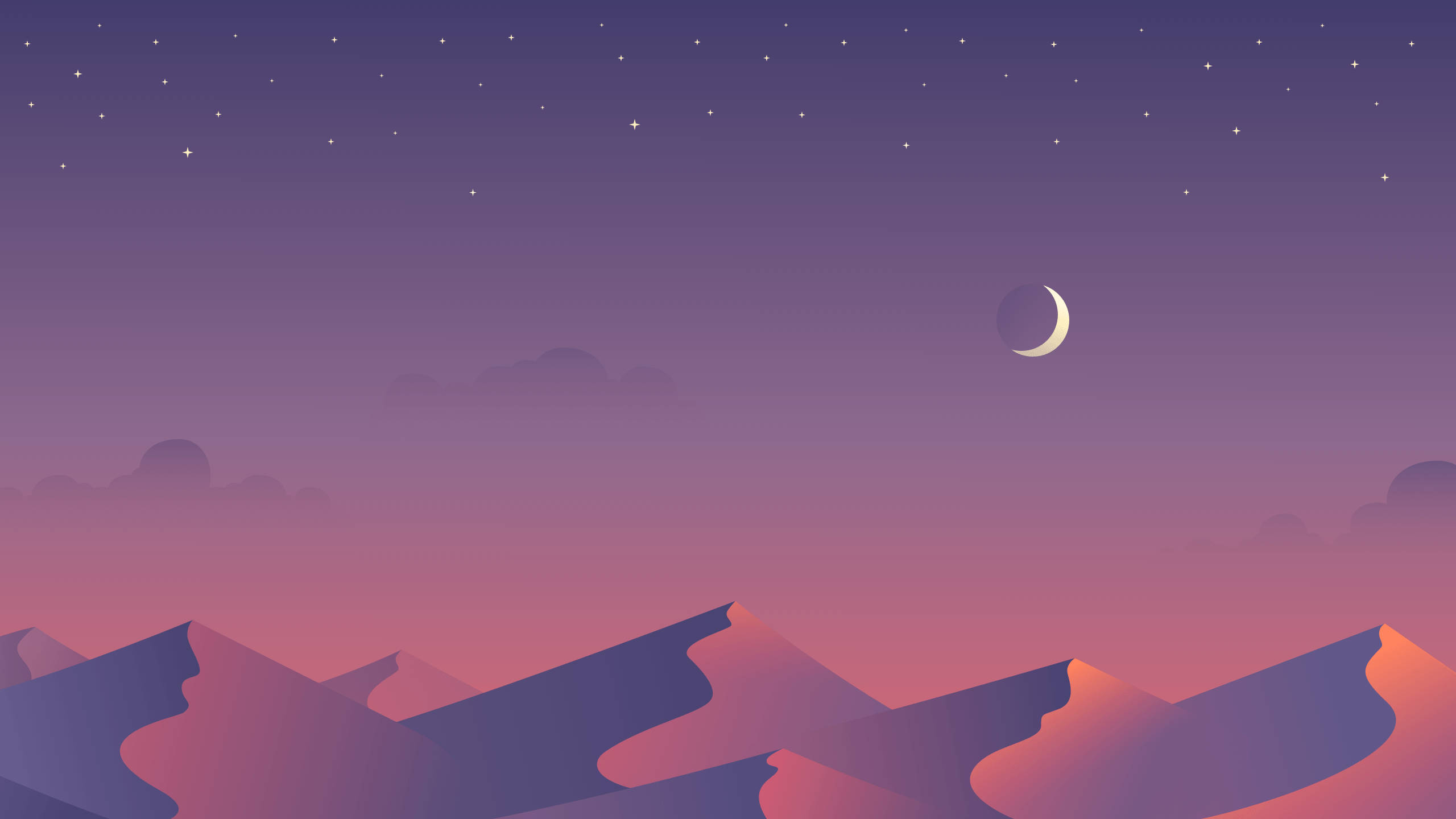 Æstetisk nattehimmel til skrivebordet Wallpapers