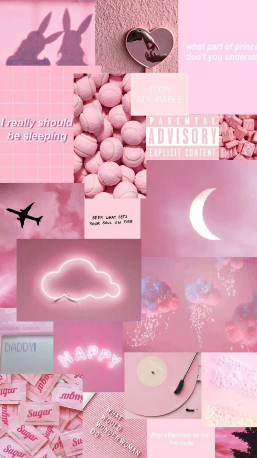 Æstetisk pink stemning Wallpapers