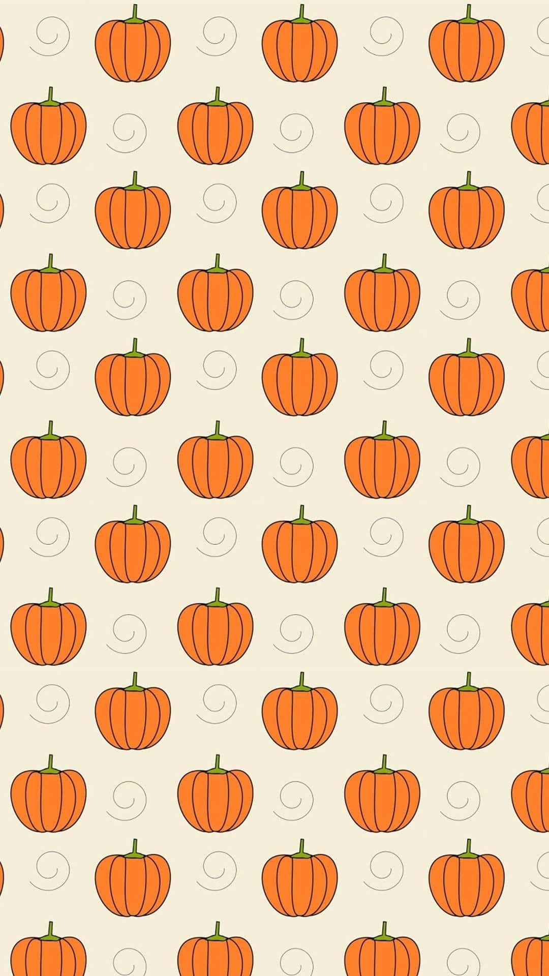 Æstetisk sødt Halloween-græskarmønster Wallpapers