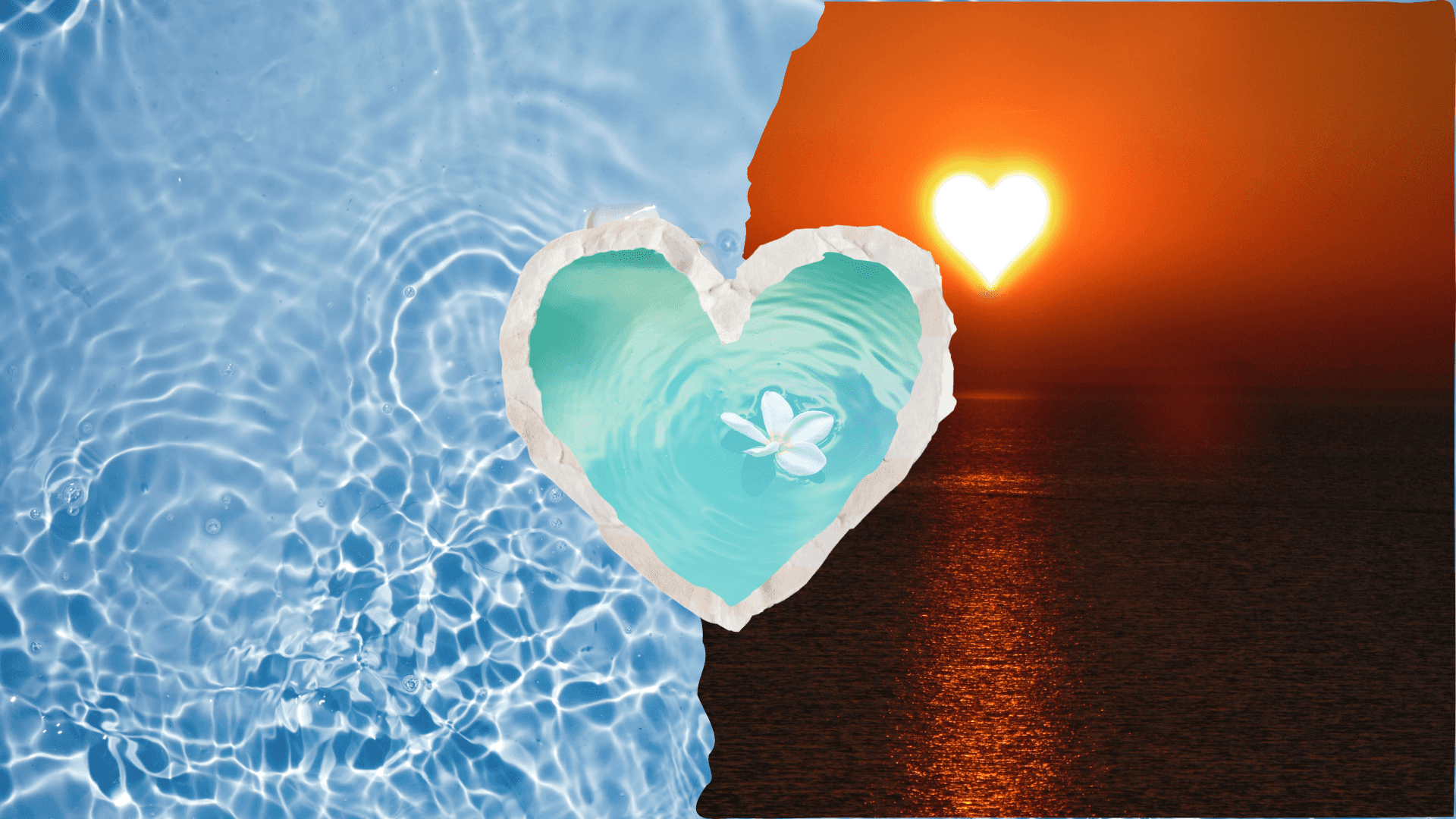 Æstetisk solnedgang/vand baggrund Wallpapers