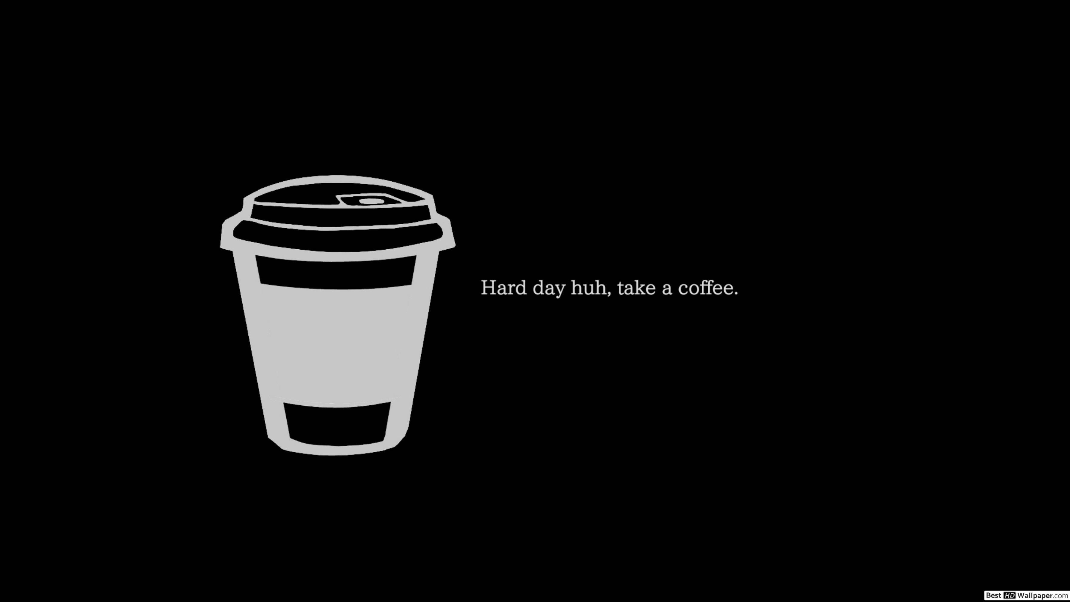 Æstetisk sort kaffekop Wallpapers