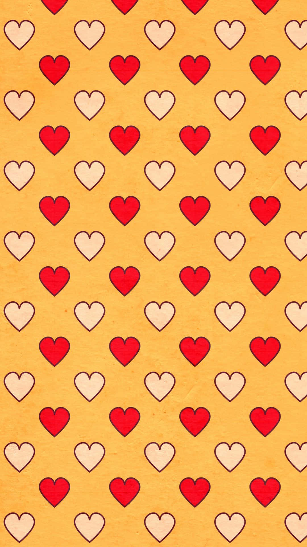 Æstetisk VSCO Rød Hjerte Mønster Baggrund Wallpapers