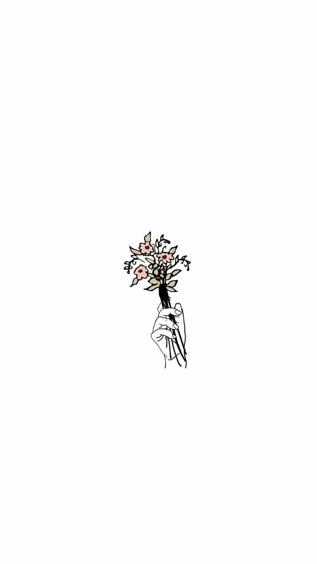 Æstetiske hvide blomster Wallpapers
