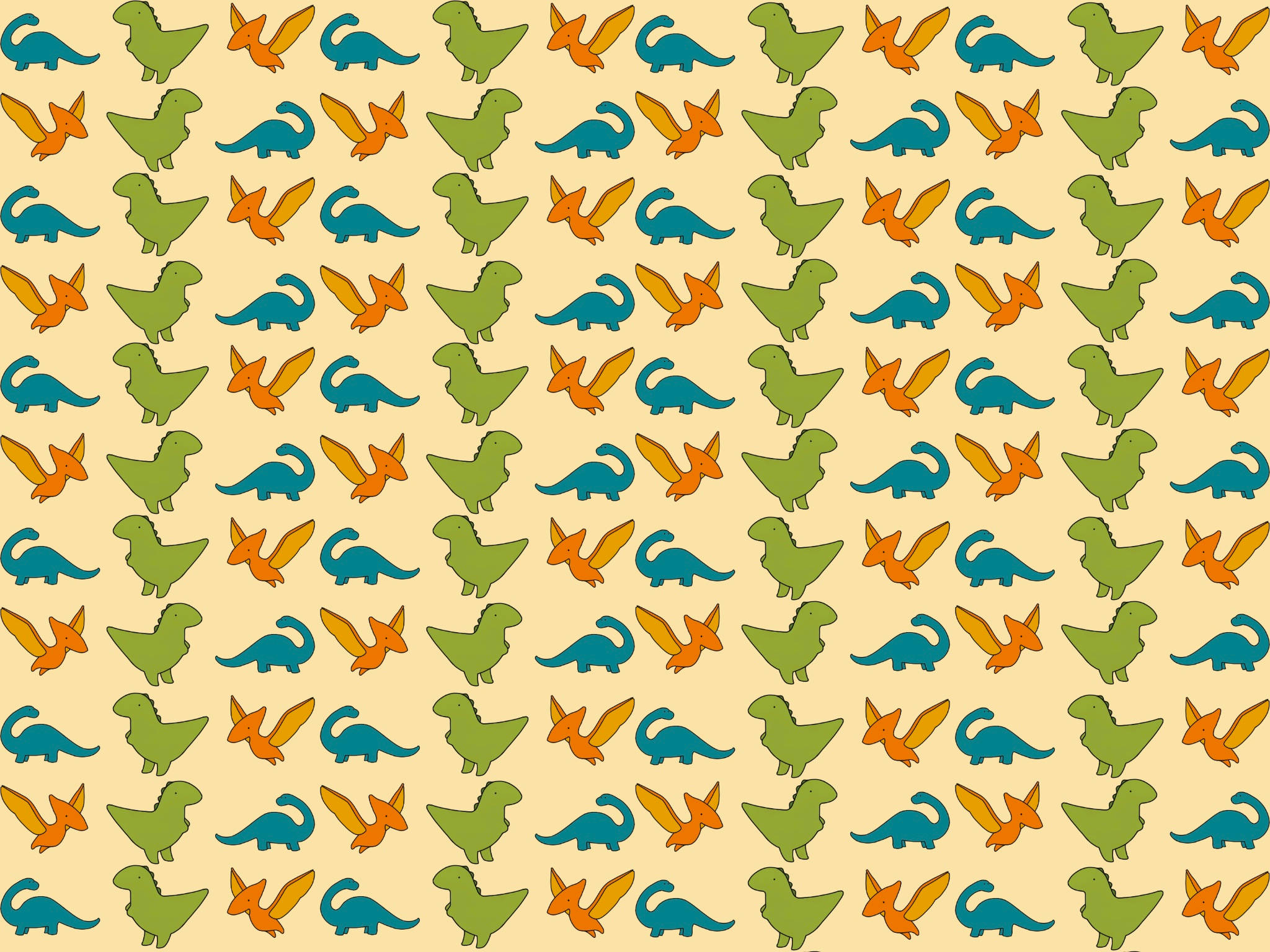 Æstetiske iPad-dinosaurmønstre Wallpapers