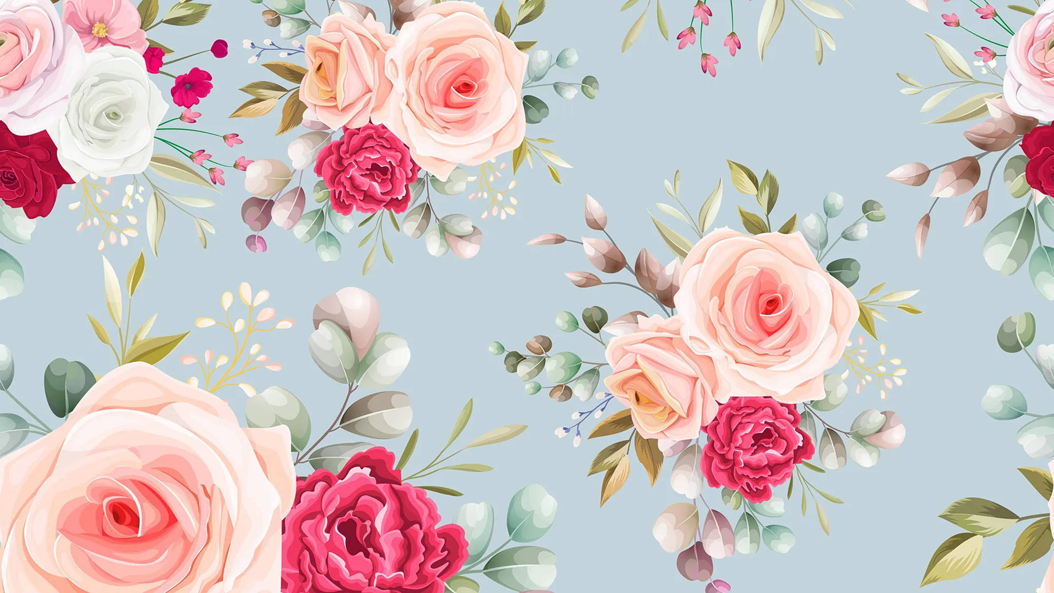 Æstetiske skrivebordsroser Wallpapers