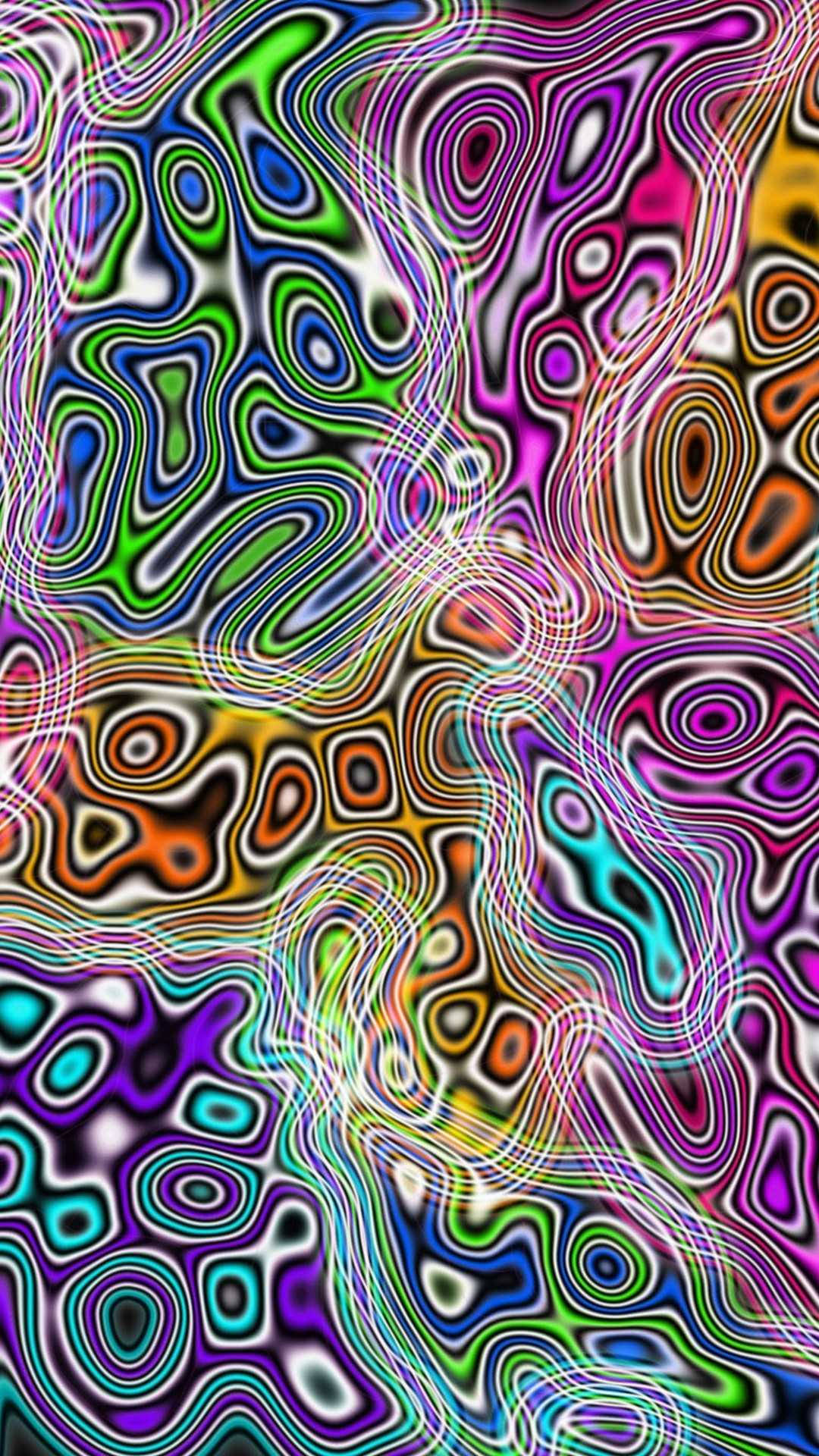 Æstetiske trippy farverige klatter Wallpapers