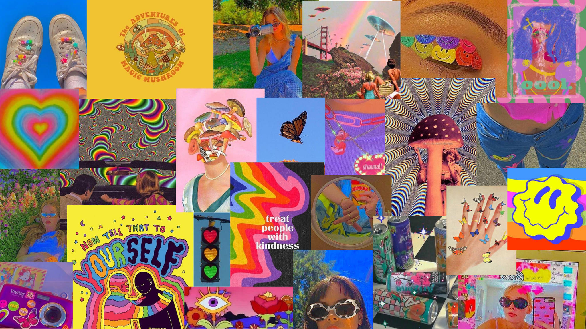 Stilfuld Indie Æstetik Collage Wallpapers