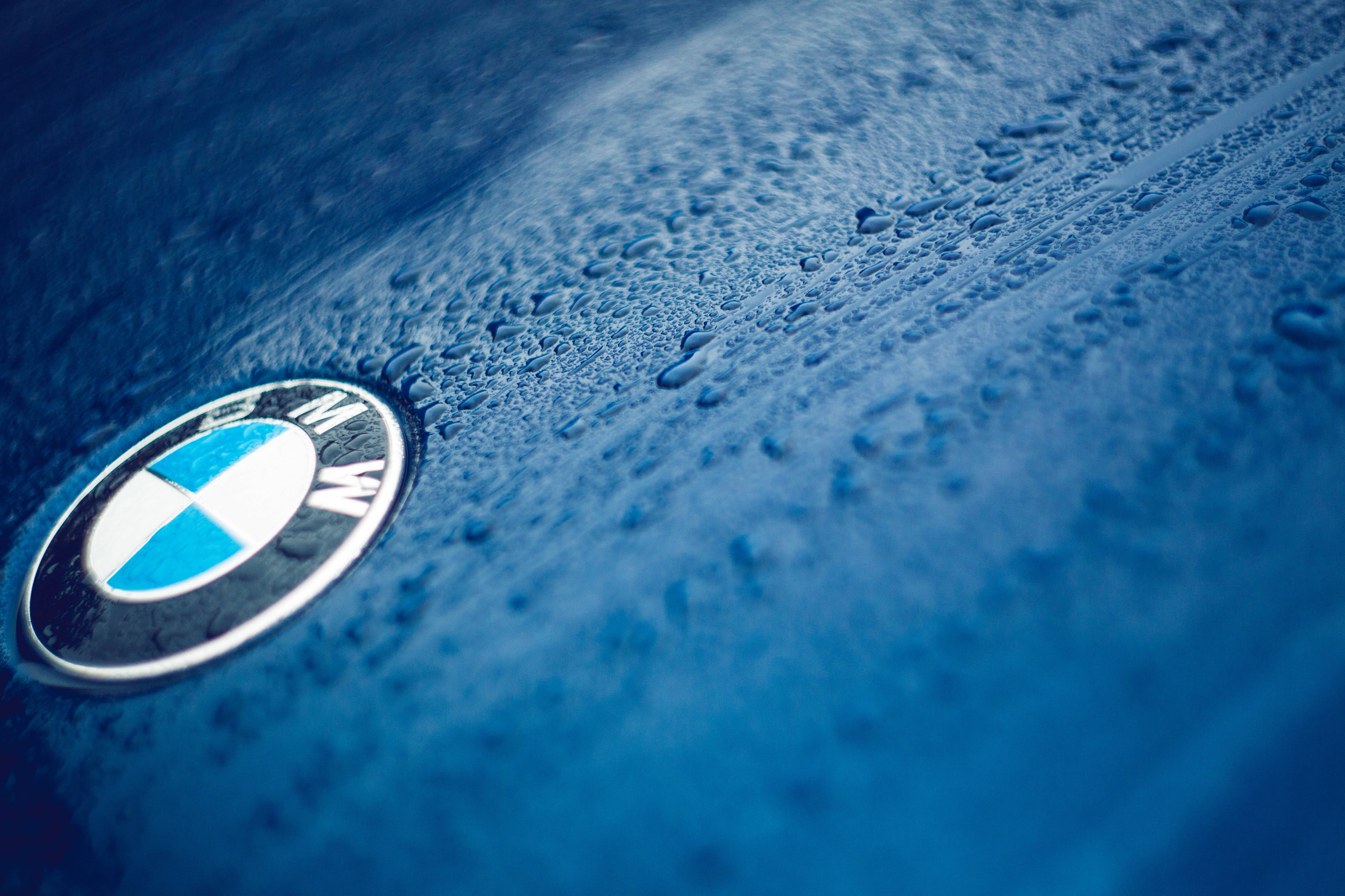 Stilfuldt BMW bil logo i blåt Wallpapers