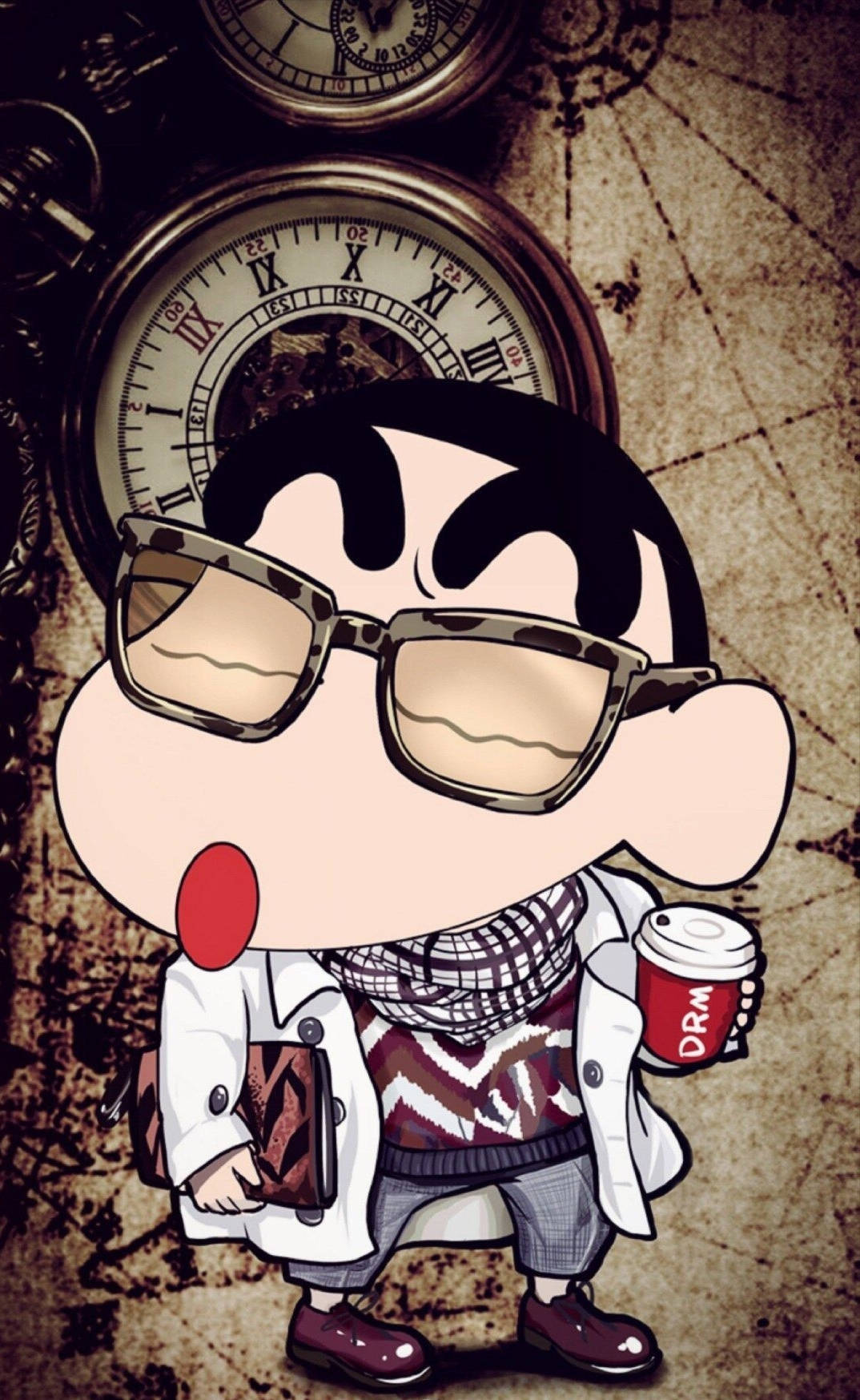 Stilfuldt Shin Chan iPhone-tapet Wallpapers