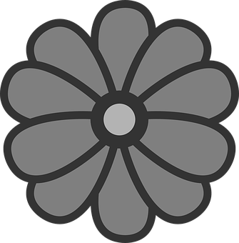 Stiliseret grå blomst grafik Wallpapers