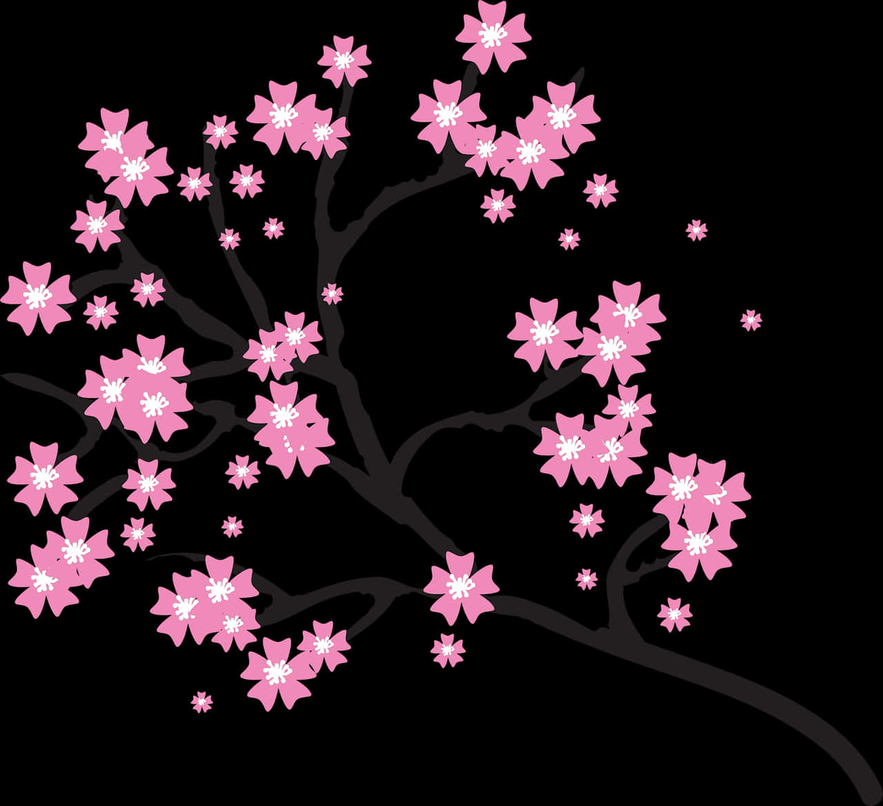 Stiliseret kirsebærblomstgren Wallpapers