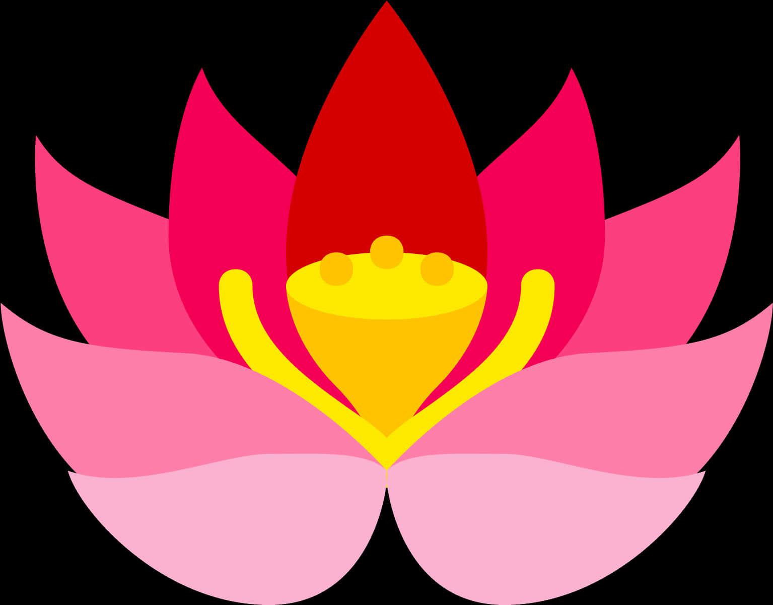 Stiliseret lotusblomst illustration Wallpapers