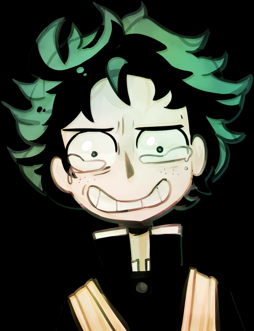 Stiliseret portræt af Deku Wallpapers