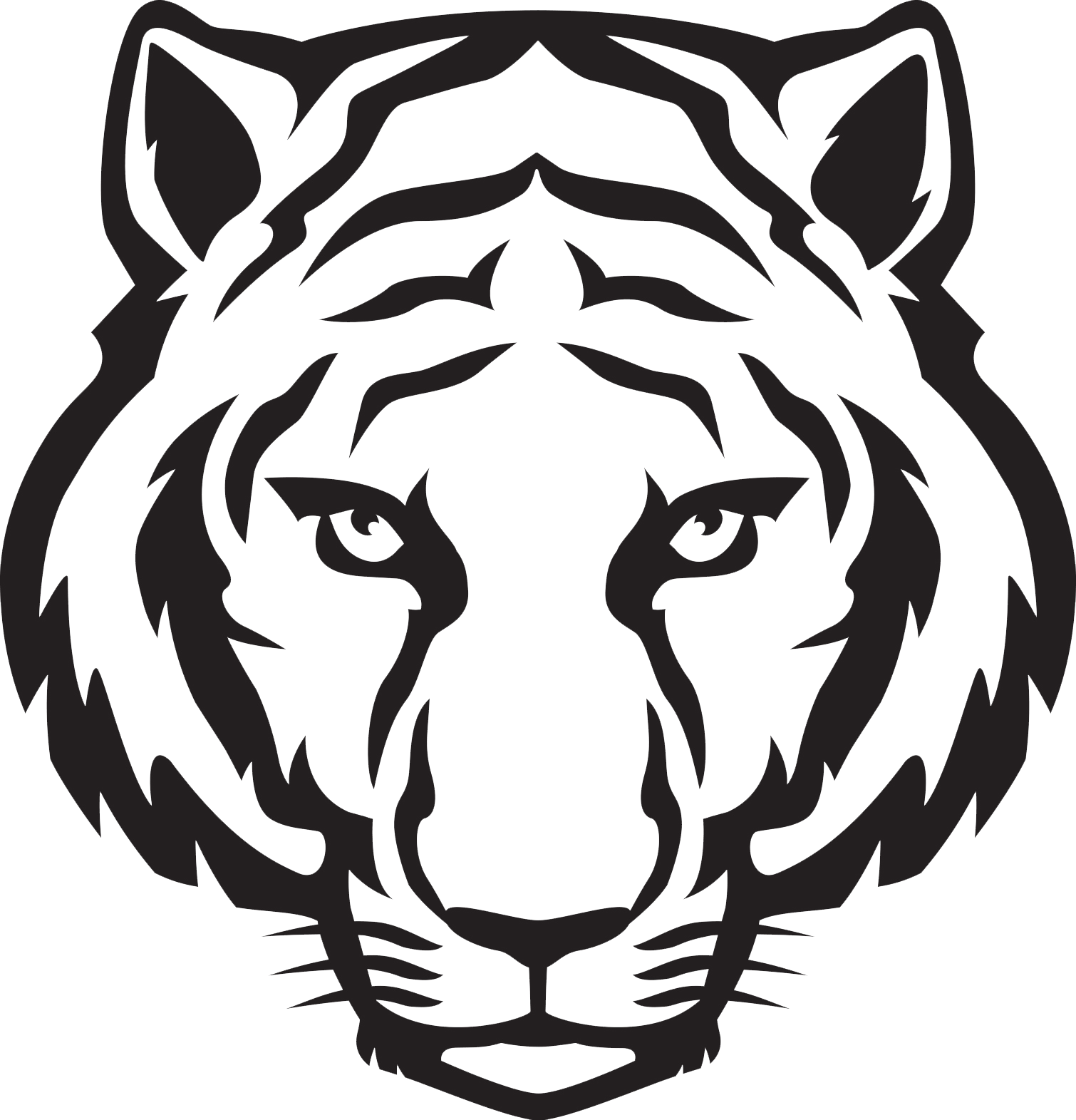 Stiliseret tigerhovedgrafik Wallpapers