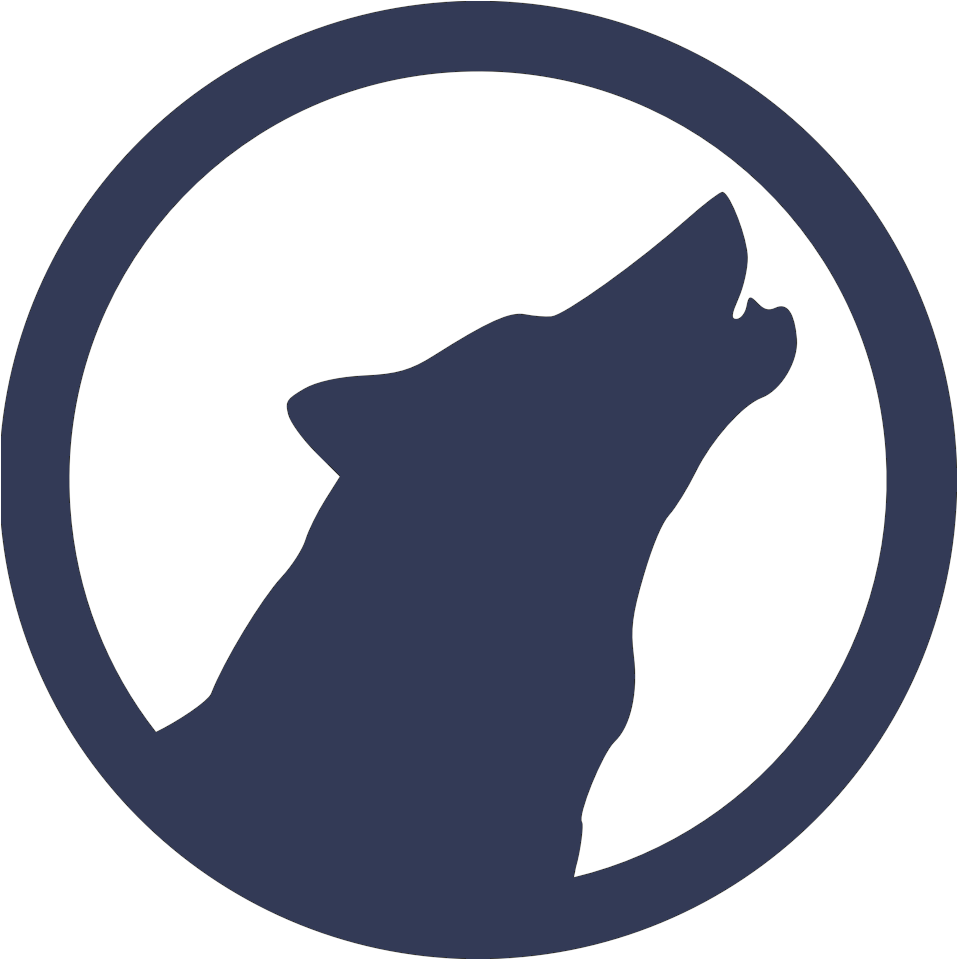Stiliseret ulvesilhuet-logo Wallpapers