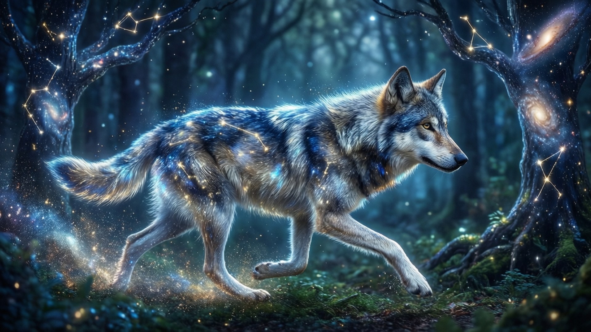 Stjernegløp i støvskov Wallpapers