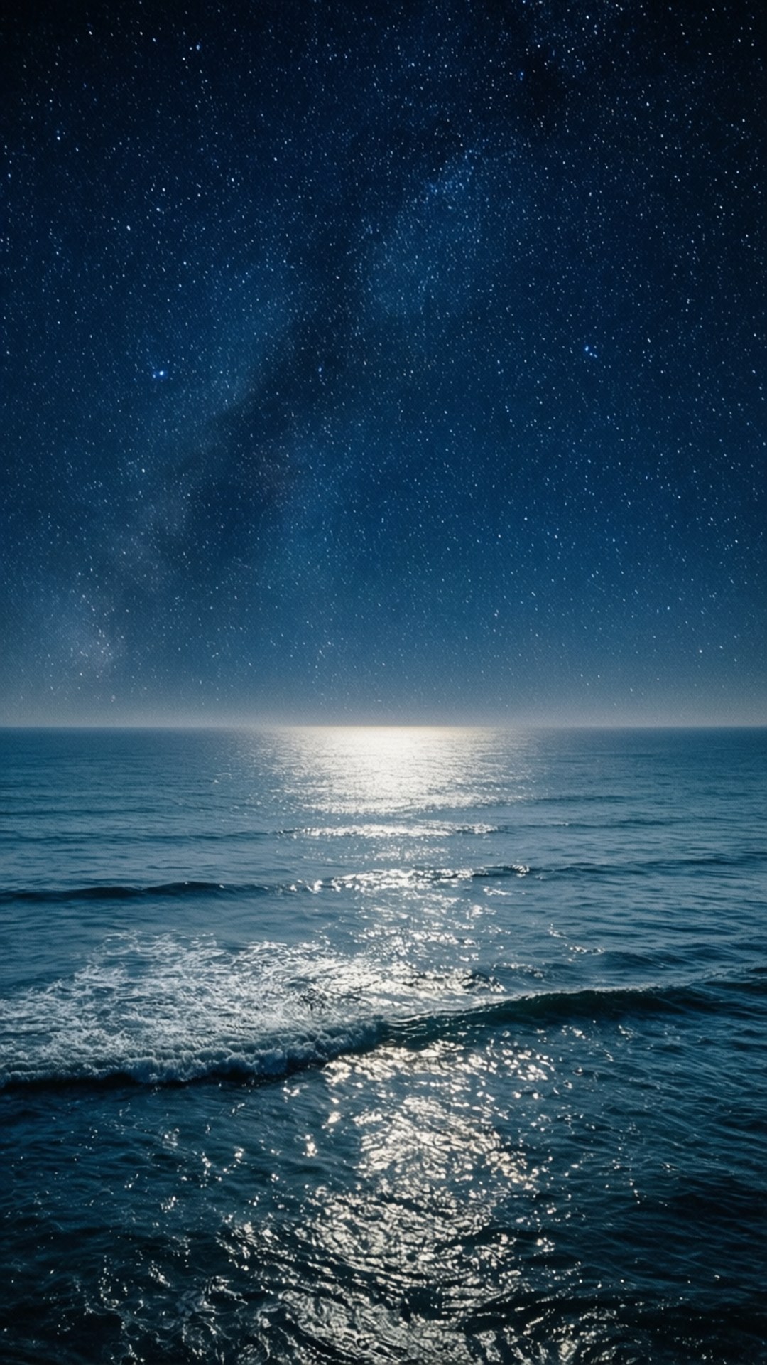 Stjernehimmel over stille hav Wallpapers