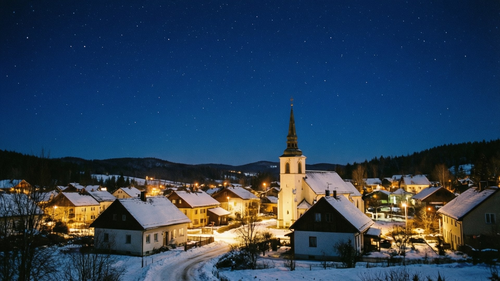 Stjerneklar Nat i Snepyntet By Wallpapers