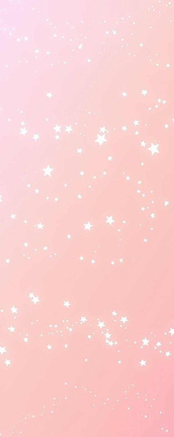 Stjerner på Kawaii lyserød baggrund Wallpapers