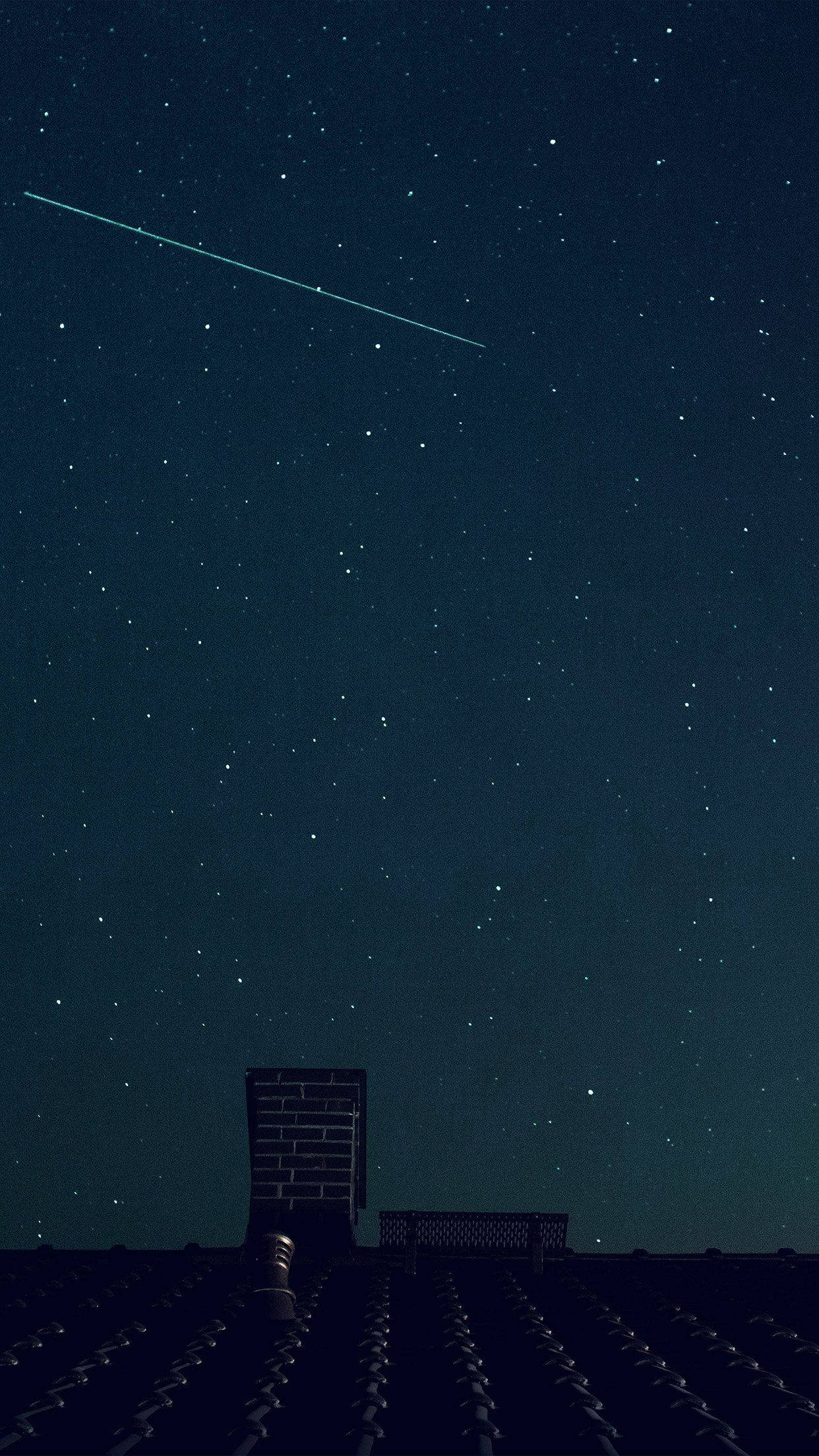 Stjerneskud på blå himmel Wallpapers