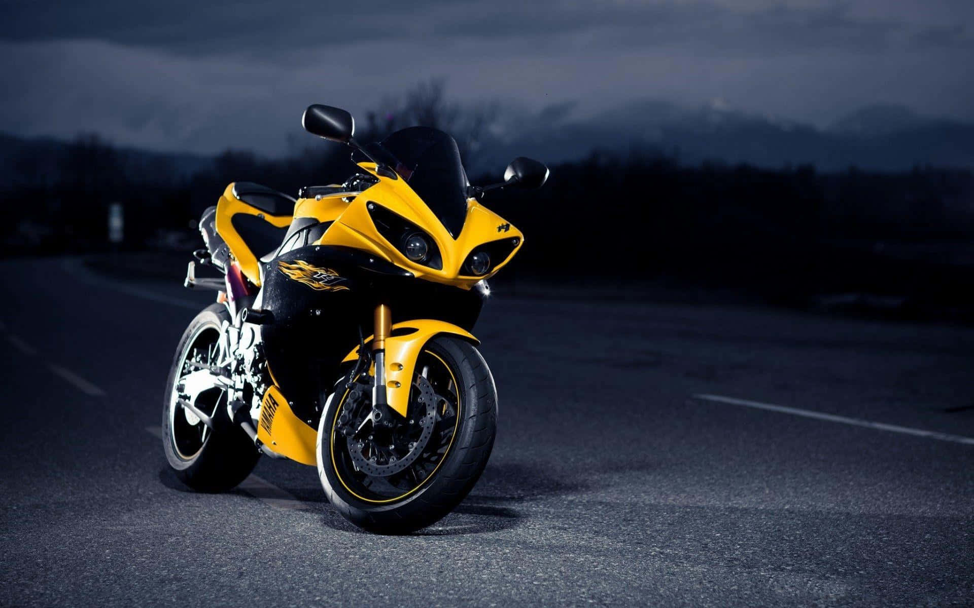 Storslået Yamaha R Series motorcykelbaggrund Wallpapers