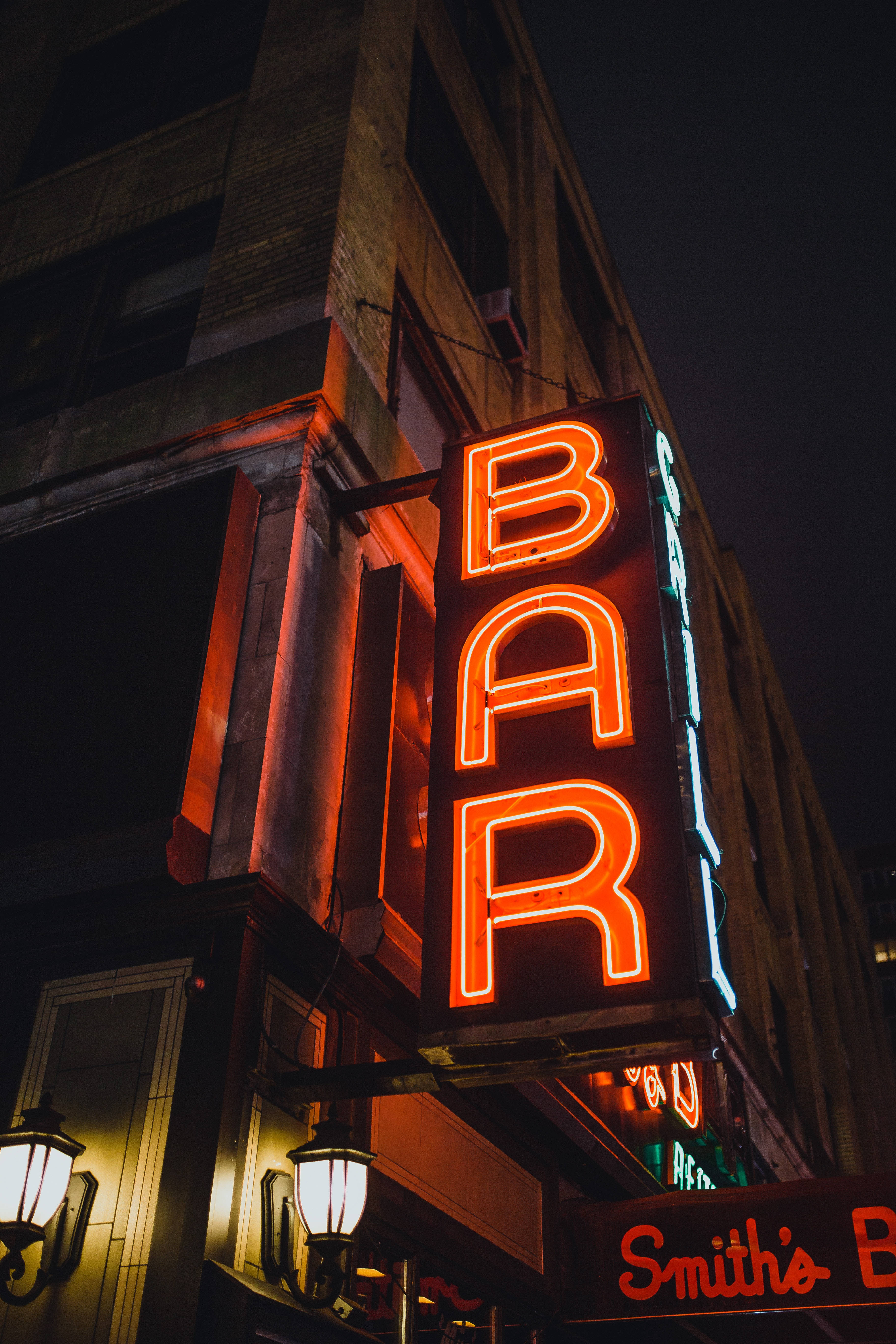 Stort Bar Neonskilt Wallpapers