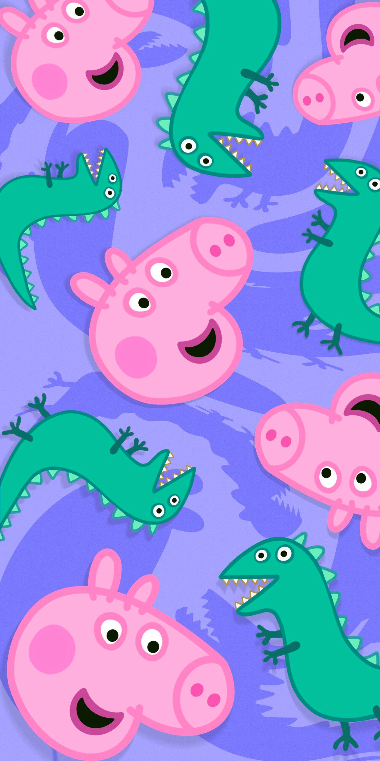 Stort firben og Peppa Gris iPhone Wallpapers