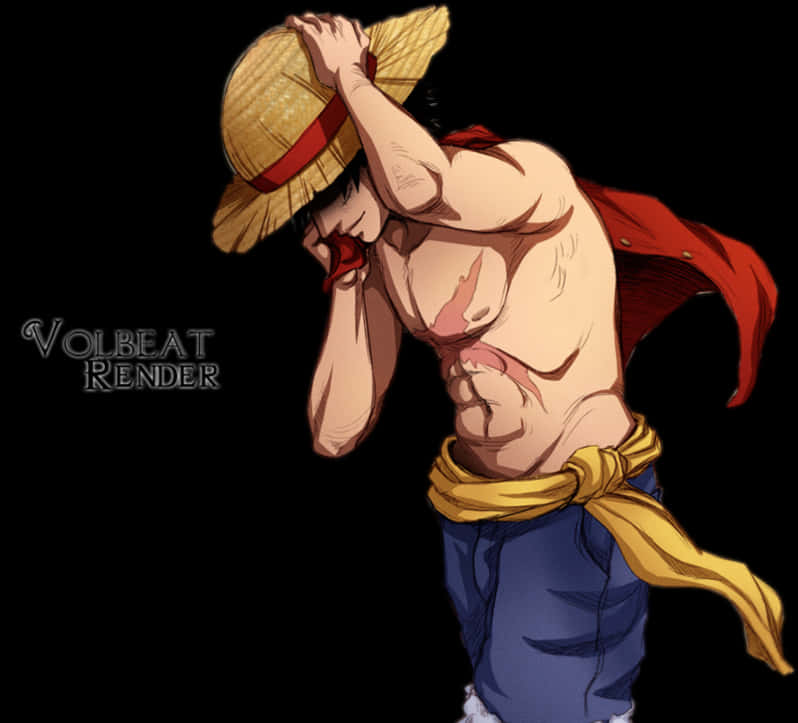 Stråhat Luffy Positur Wallpapers