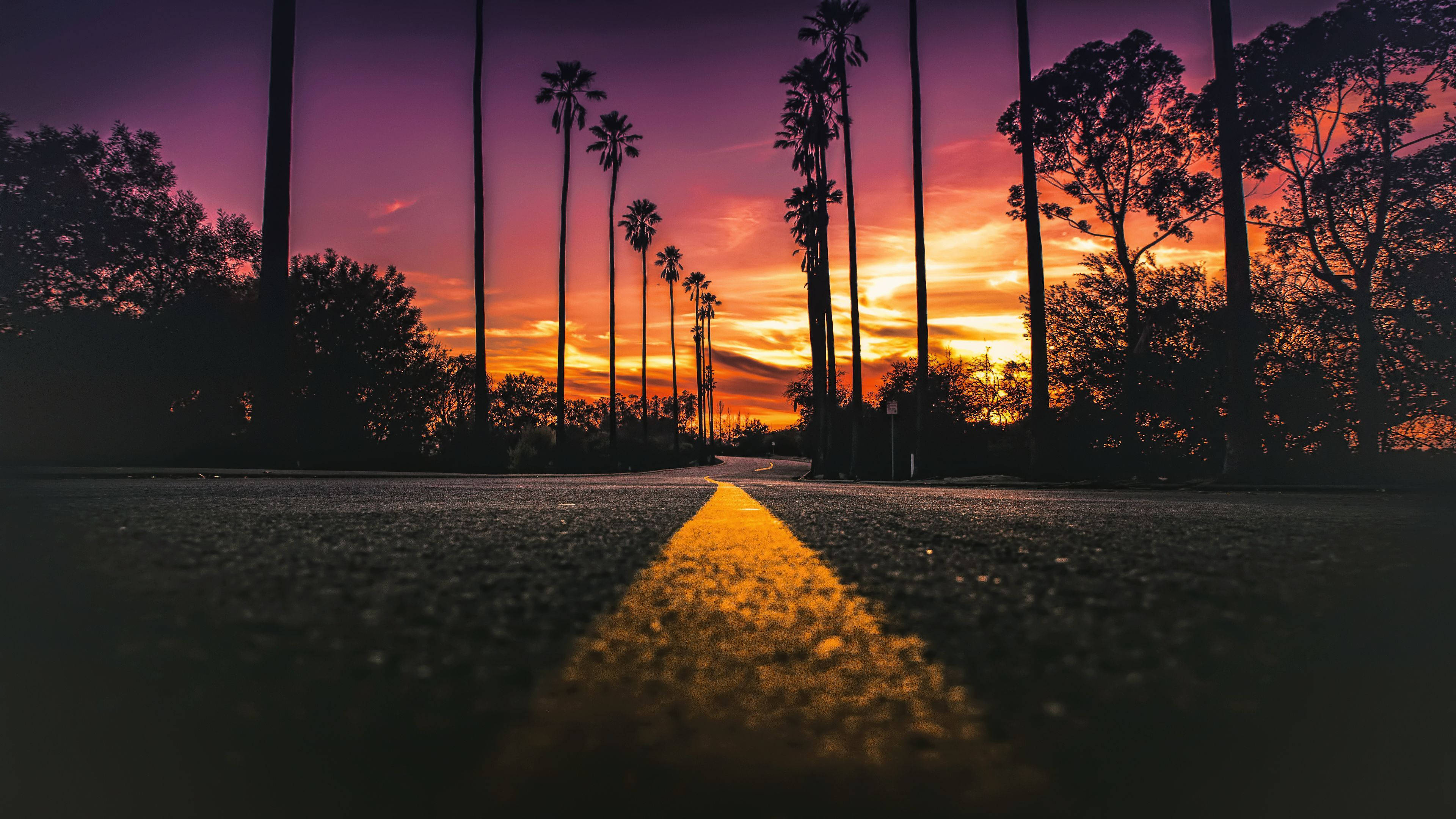 Strålende solnedgang i Los Angeles Wallpapers