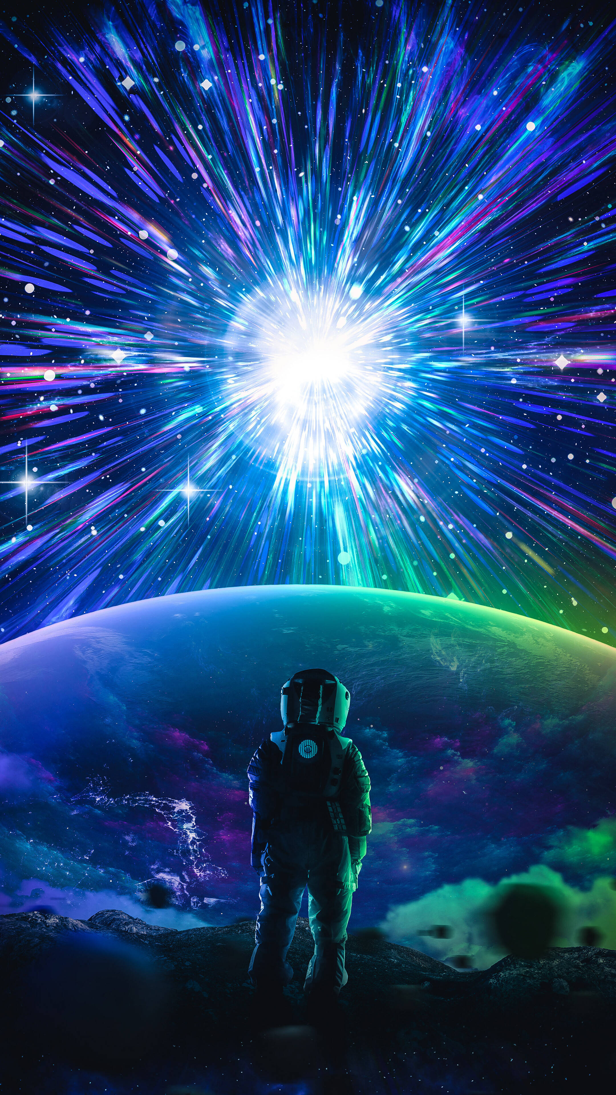 Strålende udsigt i rummet 4K telefon Wallpapers