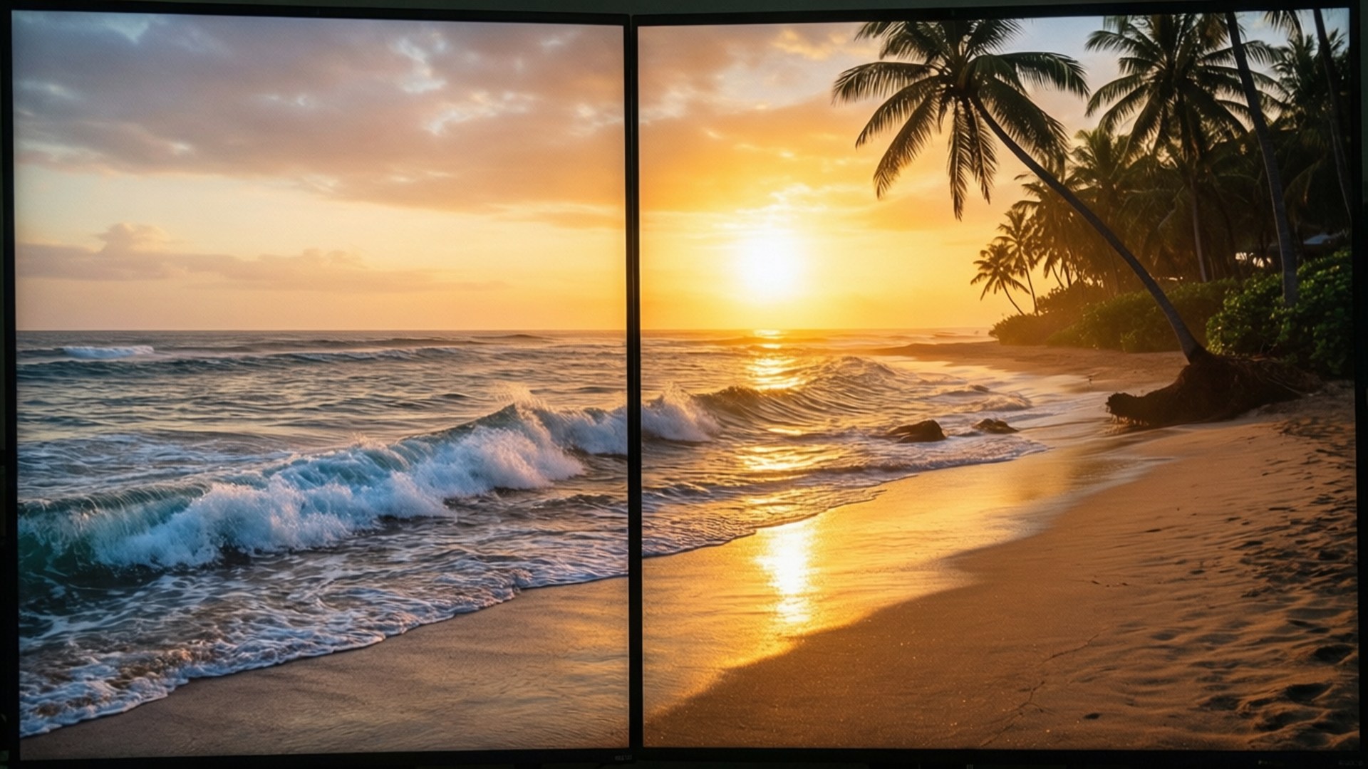 Strandsolnedgang Panorama Wallpapers