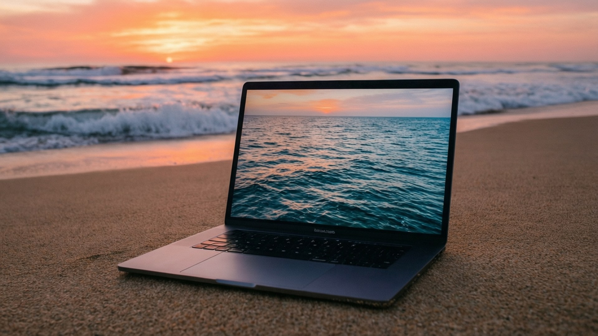 Strandsolopgang MacBook Wallpapers