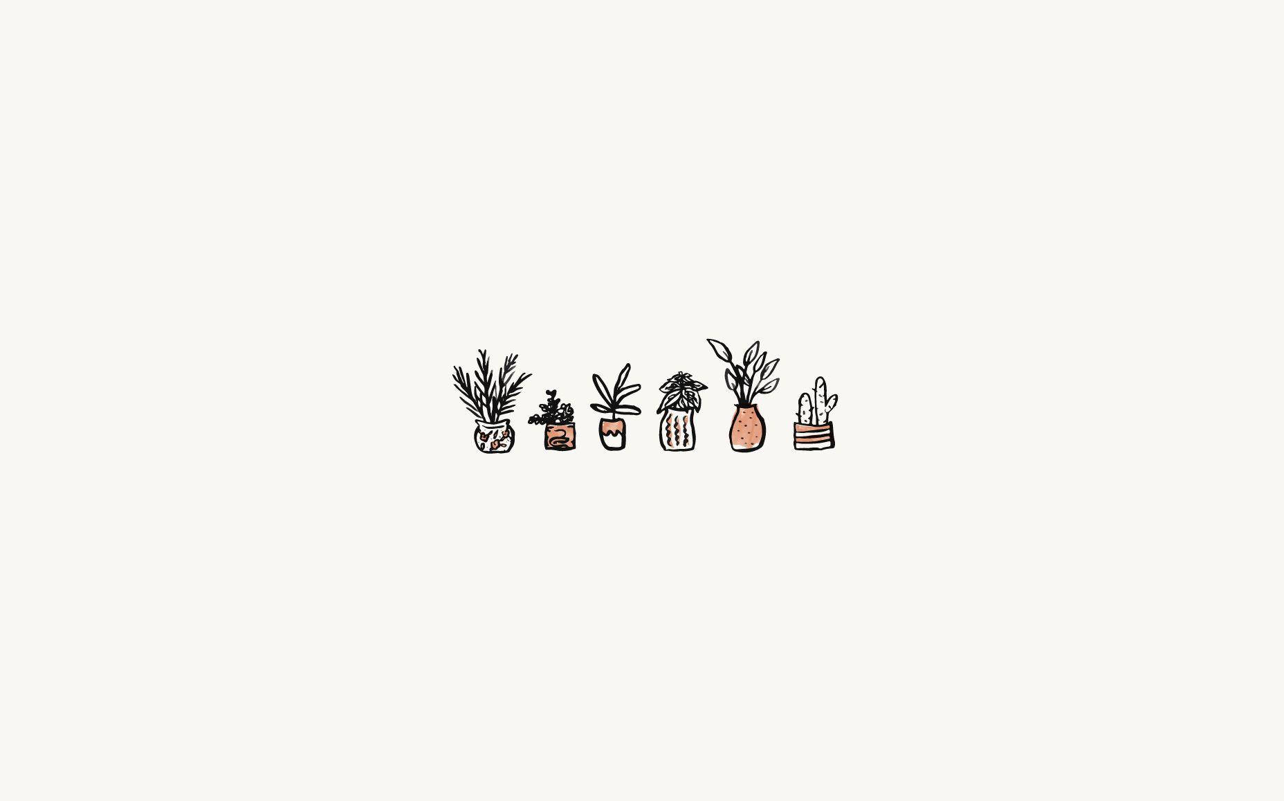 Stregplanter Enkel Æstetik Wallpapers