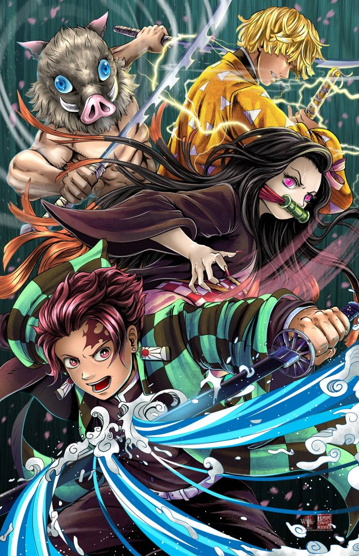 Stærke Demon Slayers iPhone Wallpapers
