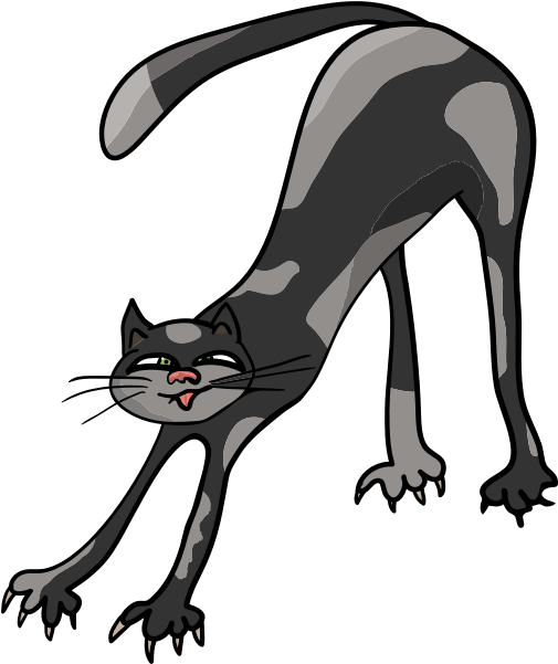 Strækkende tegneseriekat_ illustration.PNG Wallpapers