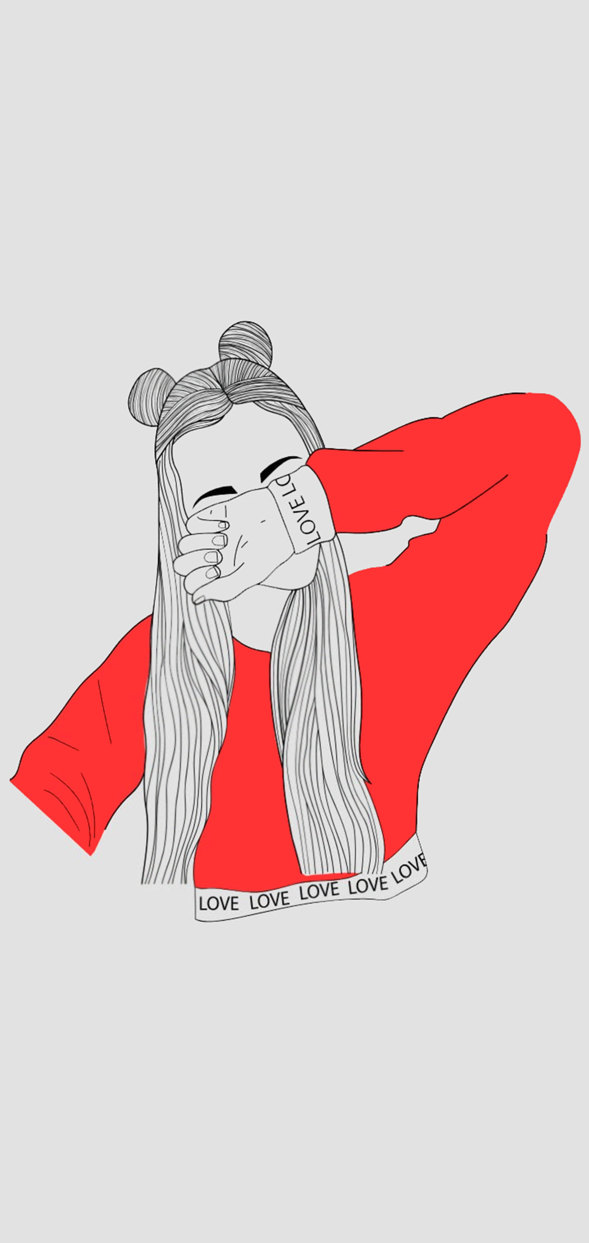 Stylish Girl Sad Drawing Wallpapers