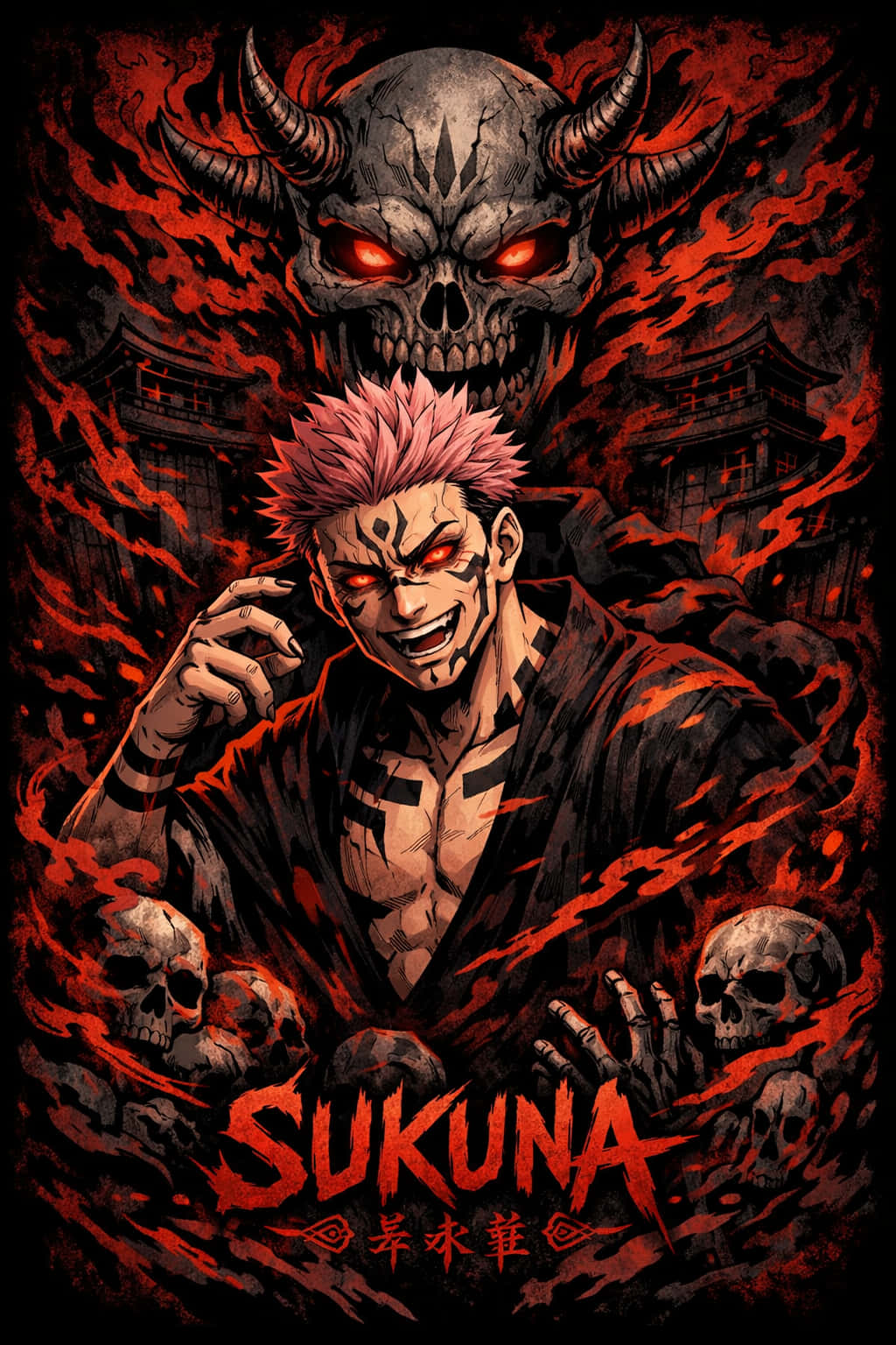 Sukuna infernalsk kaos Wallpapers