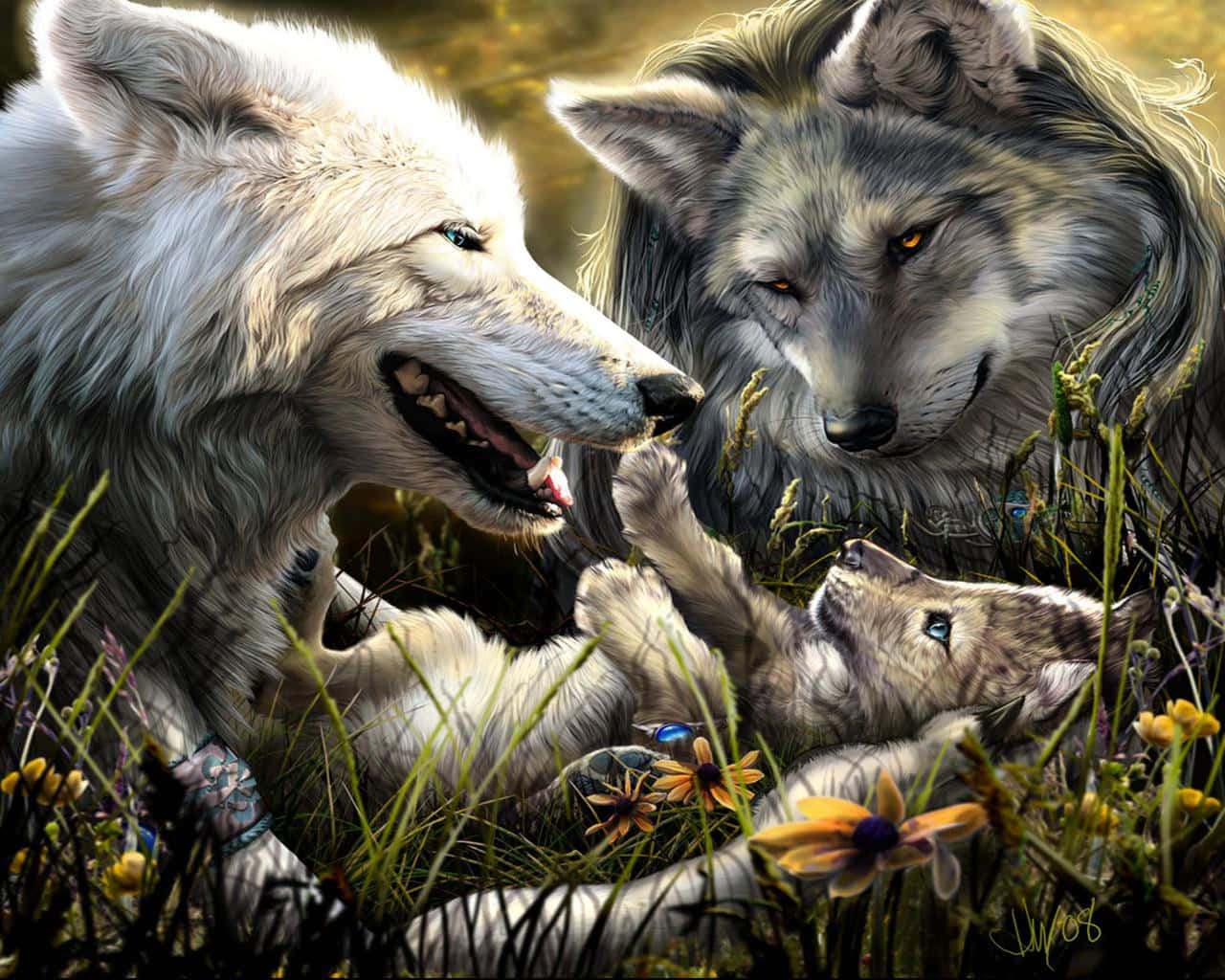 Super Cool Ulvefamilie Wallpapers