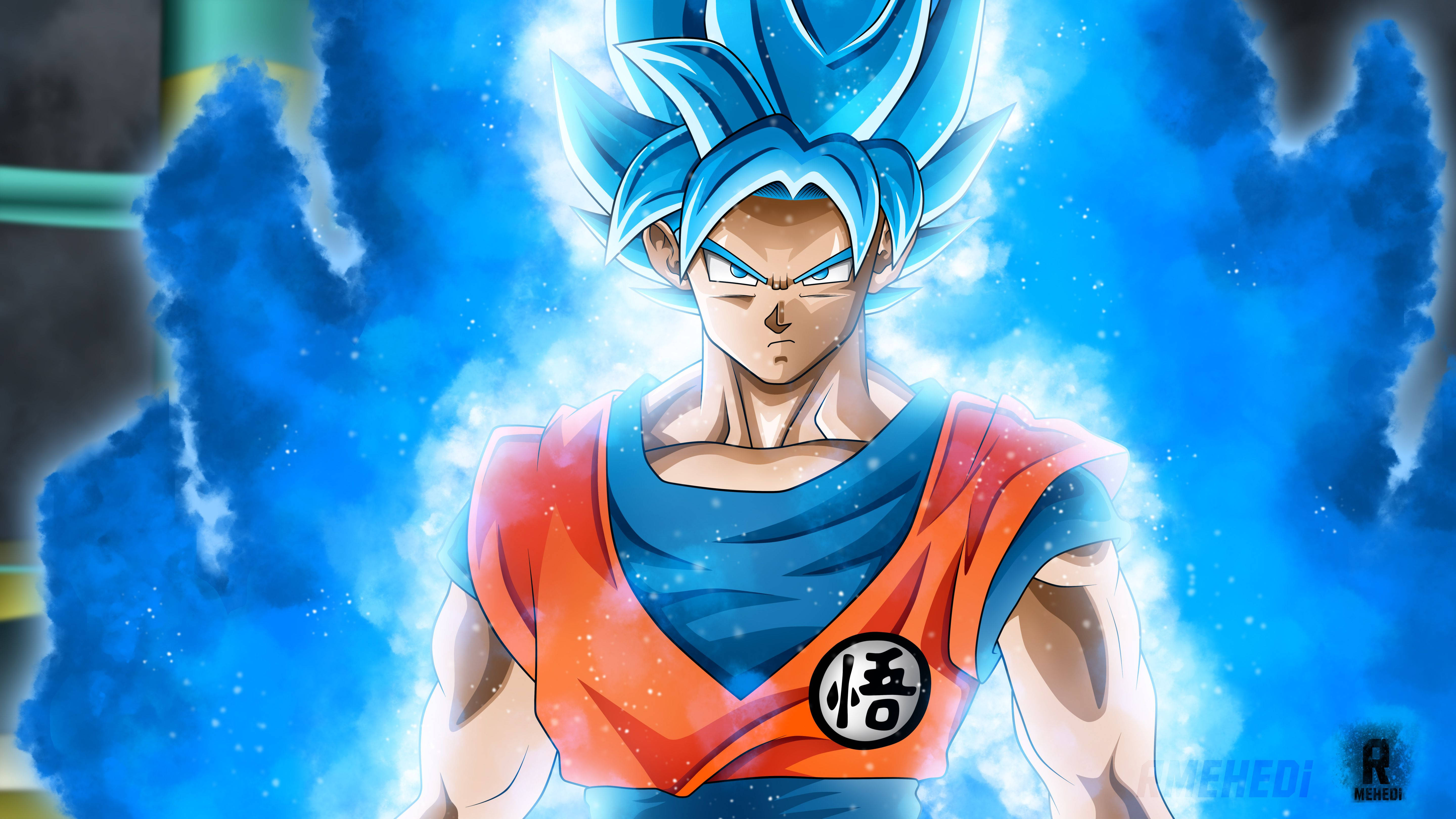 Super Saiyan Blue Goku udløser sin fulde kraft Wallpapers