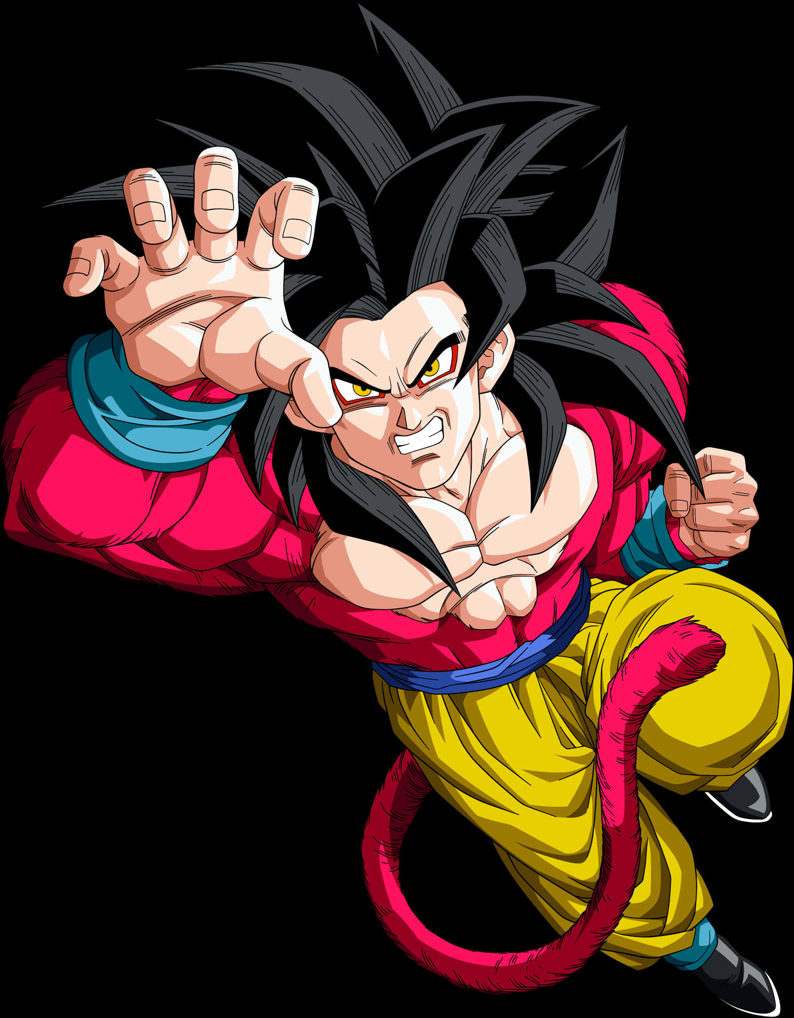 Super Saiyan4 Goku i aktionspositur Wallpapers