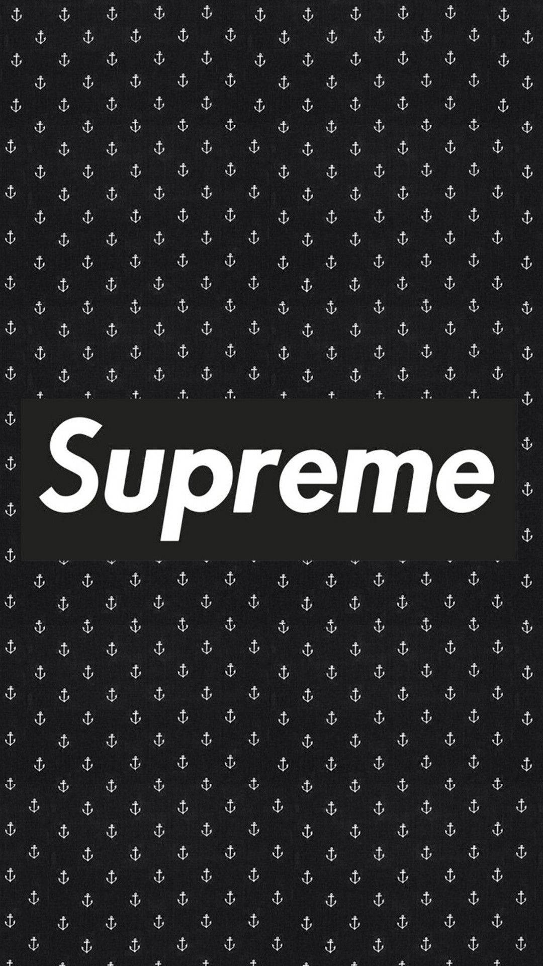 Supreme-brand i sort og hvid Wallpapers