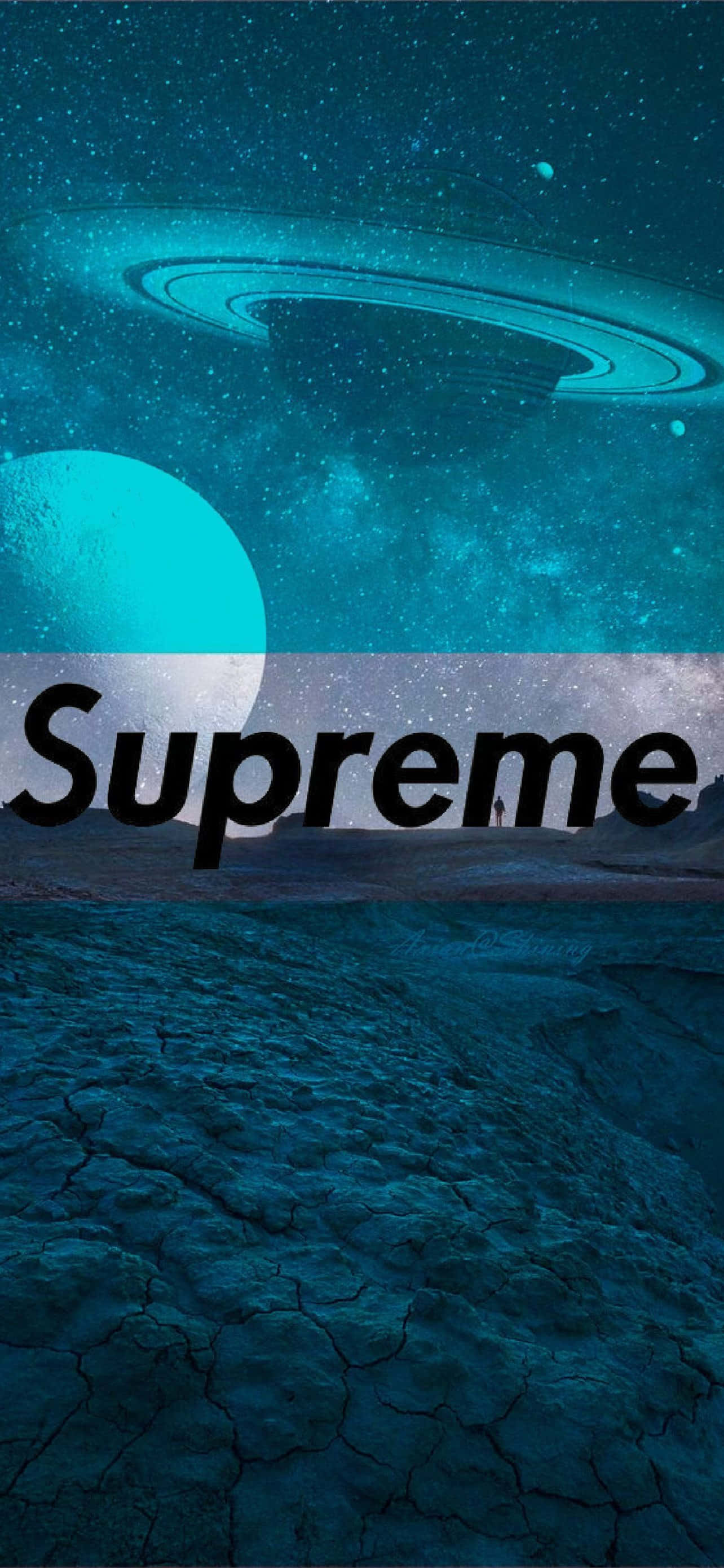supreme - en planet med en blå himmel Wallpapers
