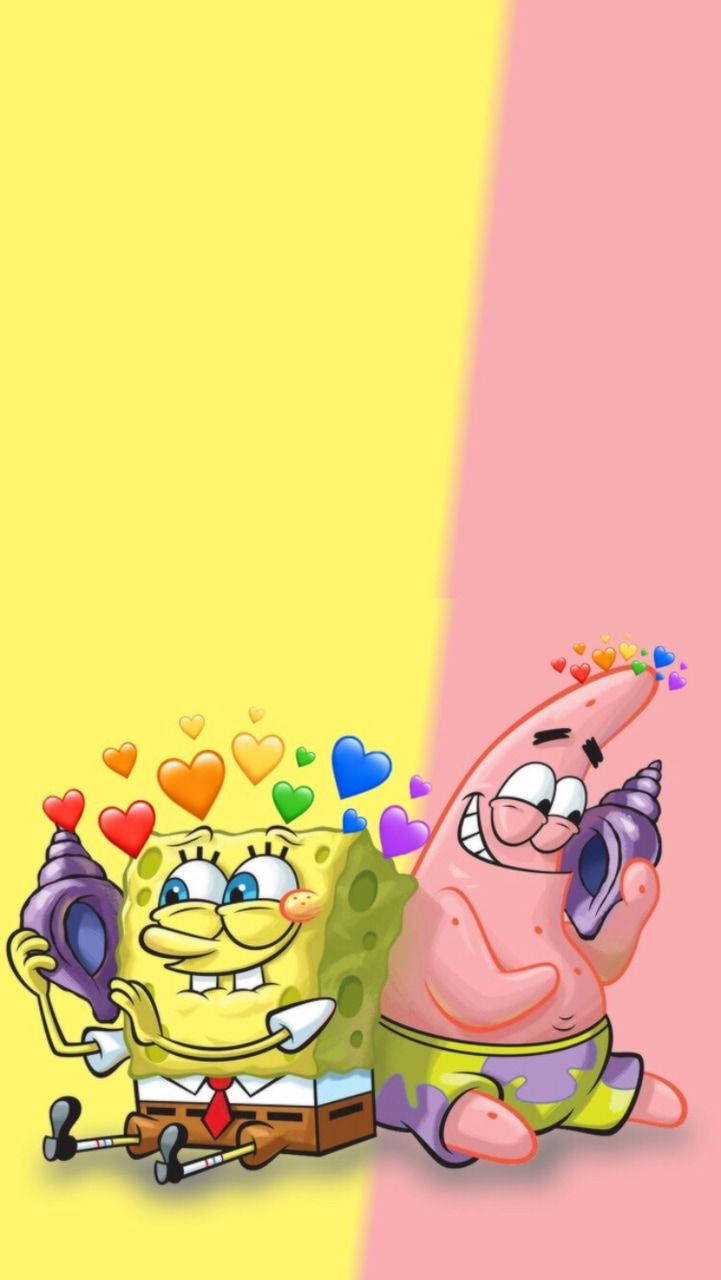 SvampeBob og Patrick i telefon Wallpapers