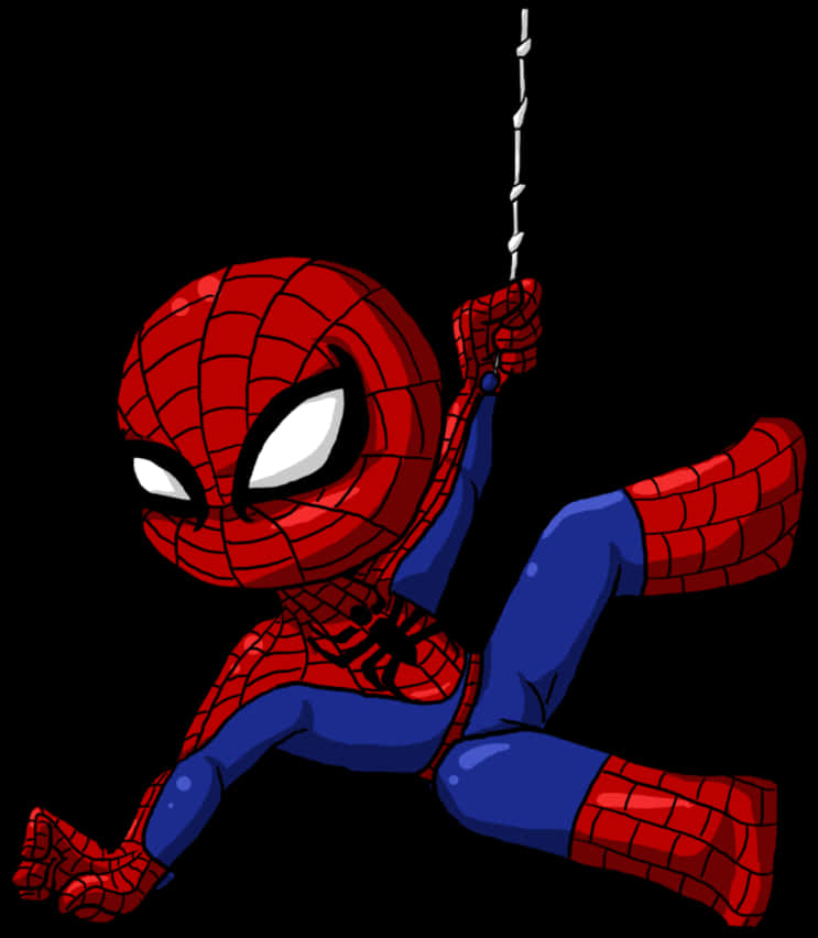 Svingende Spiderman-tegneserie Wallpapers