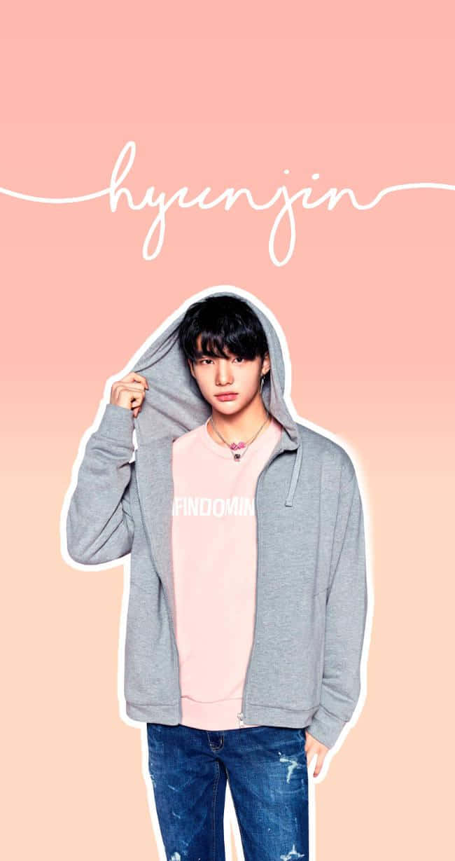 Sydkoreansk sanger Hyunjin stilfuldt look Wallpapers