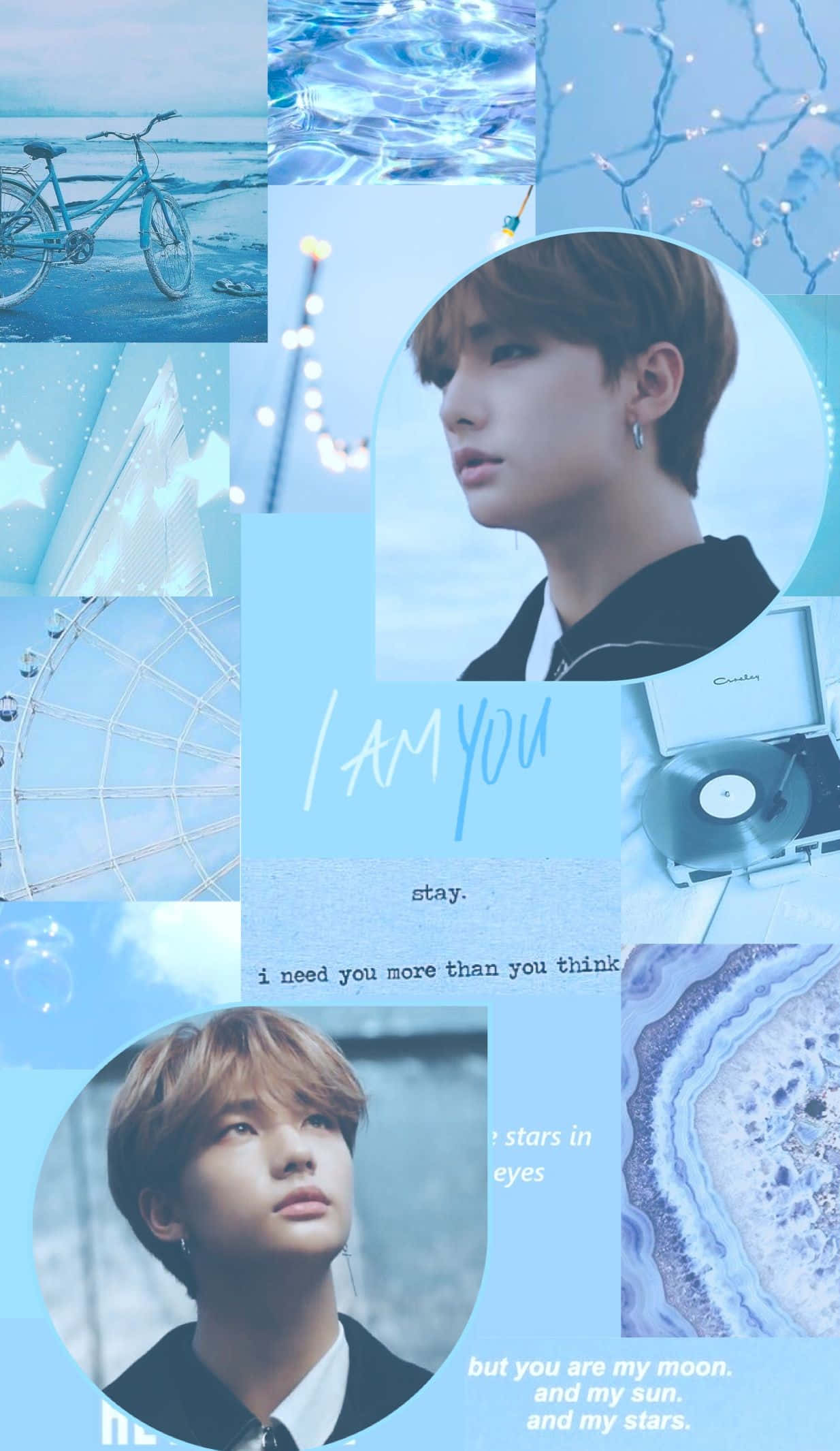 Sydkoreansk sanger Hyunjin I Am You Collage Wallpapers