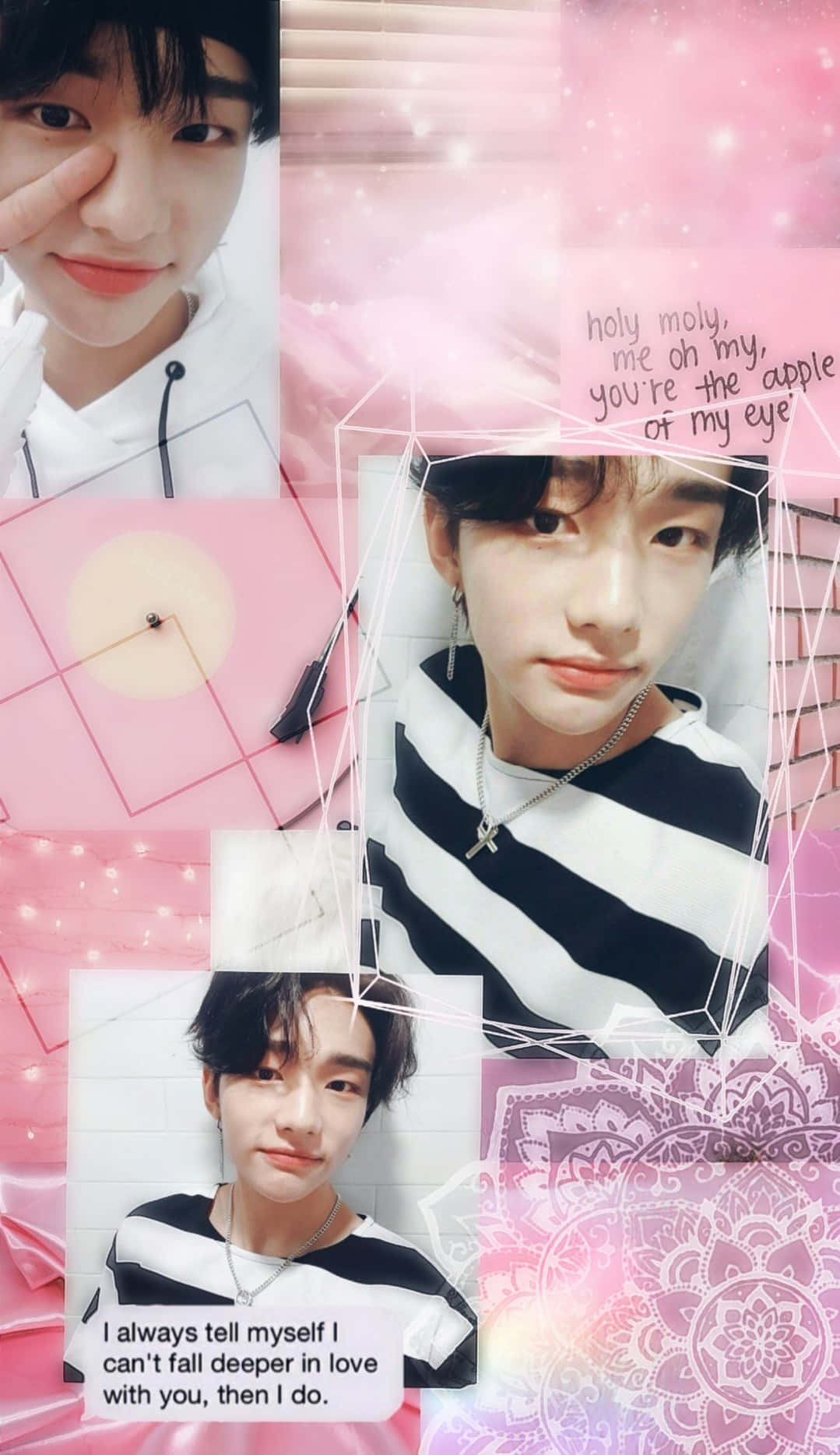 Sydkoreanske rapper Hyunjin med søde citater Wallpapers
