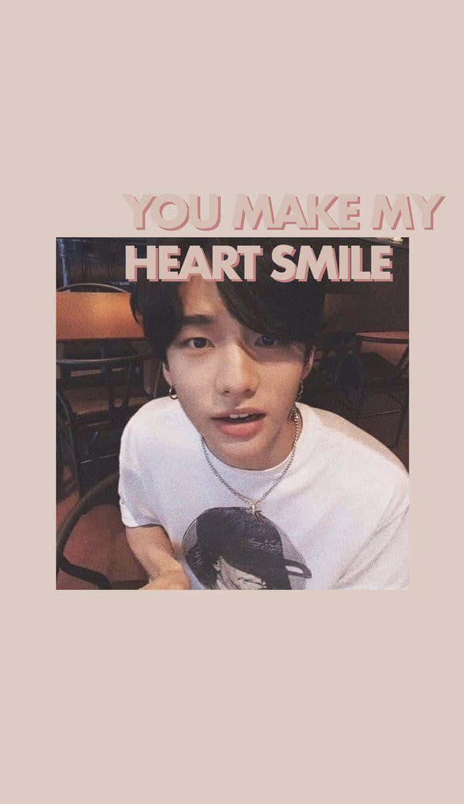 Sydkoreanske sanger Hyunjin You Make My Heart Smile Wallpapers