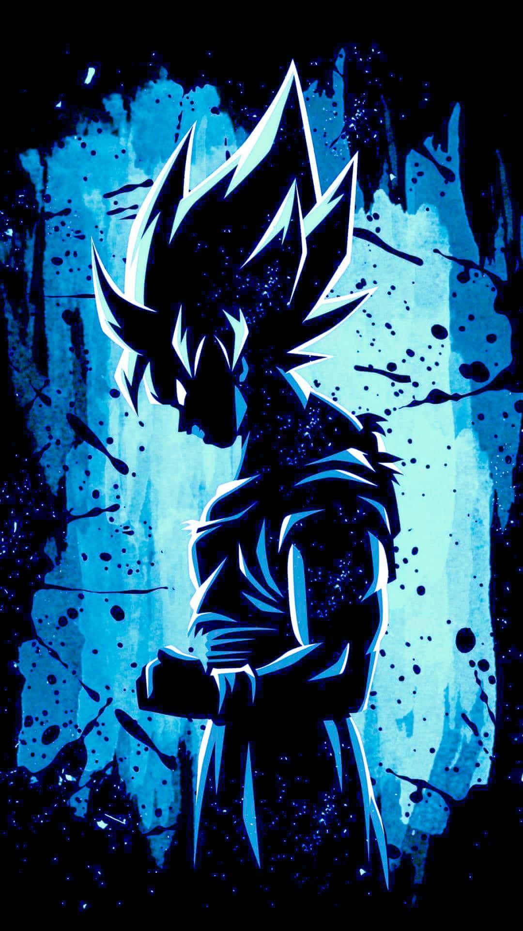 Syg anime Goku Dragon Ball Z blå æstetik Wallpapers