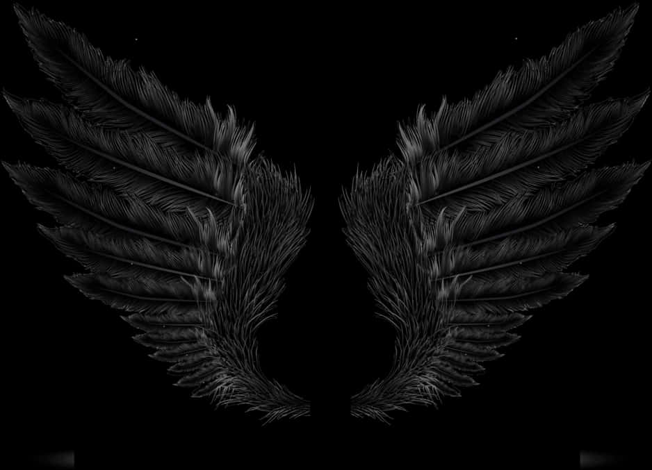Symmetriske sorte vinger Wallpapers